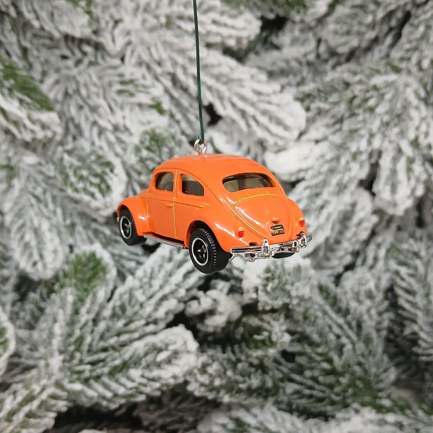 VW Beetle Christmas Ornament 1962 Classic Volkswagen Orange Unique Gift Idea Licensed