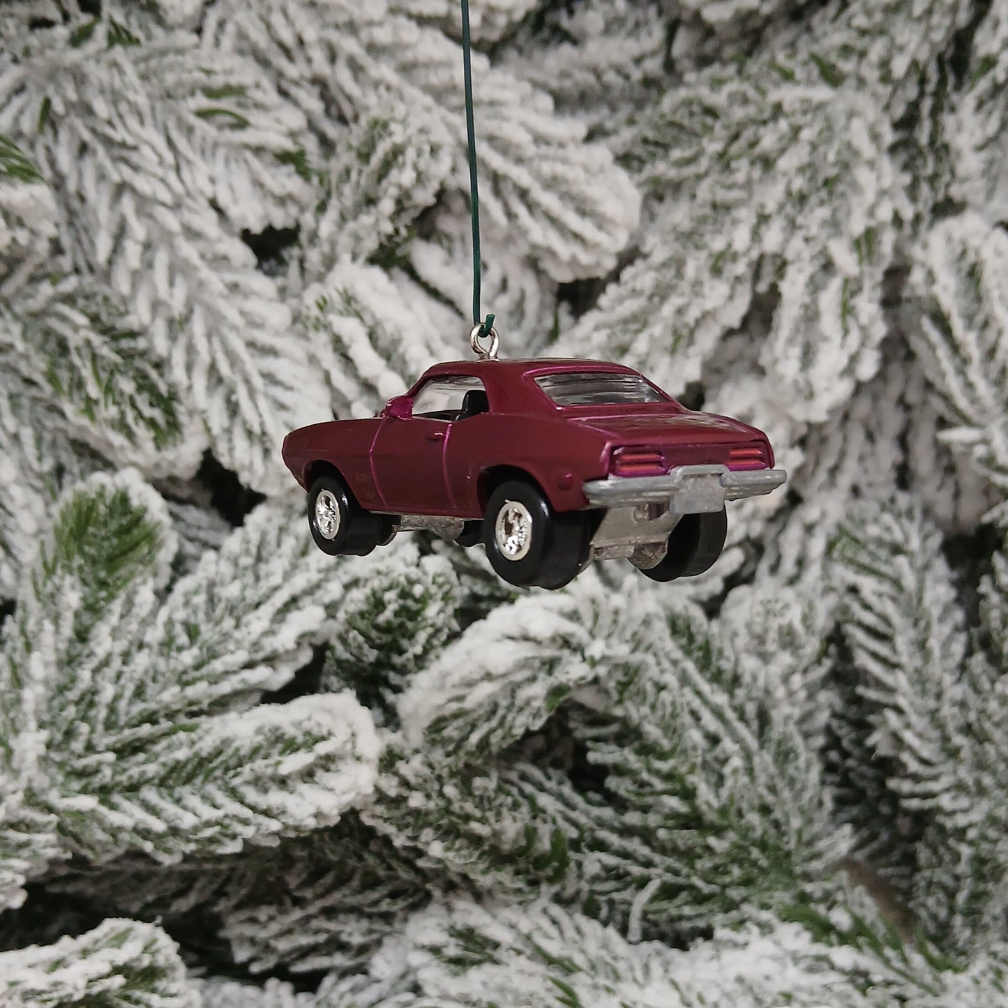 Pontiac 1969 Firebird Ornament Christmas Gift Xmas Tree Decoration Maroon