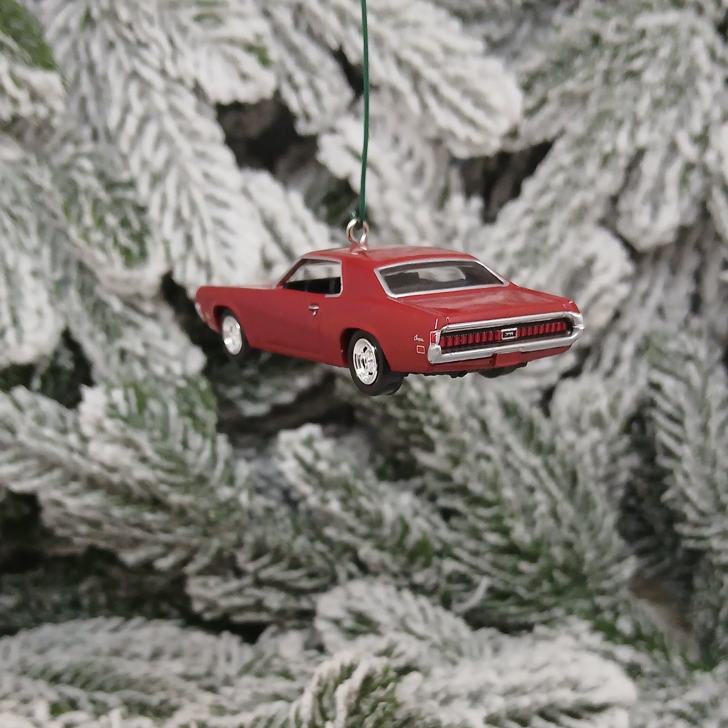 Mercury Cougar Christmas Ornament 1970 Unique Gift Idea Xmas Tree decoration Red
