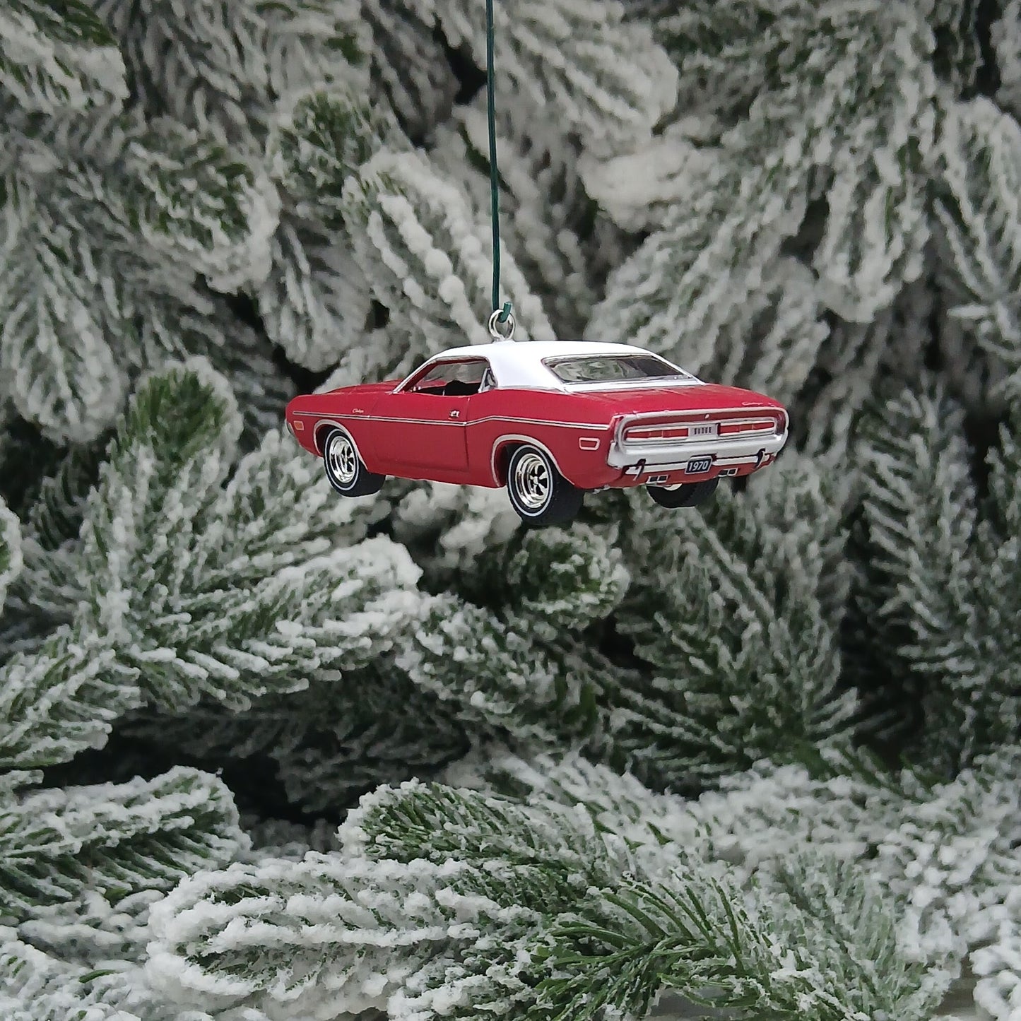 Dodge 1970 Challenger Ornament Christmas Gift Xmas Tree Decoration Mopar Red Hood Opens