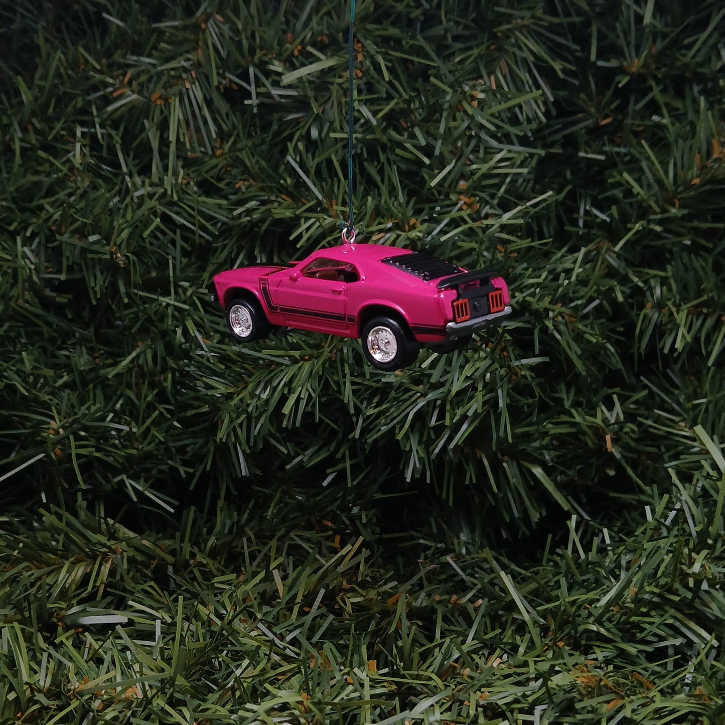 Ford 1970 Mustang Ornament Christmas Gift Boss 302 Xmas Tree Decoration Pink/Purple