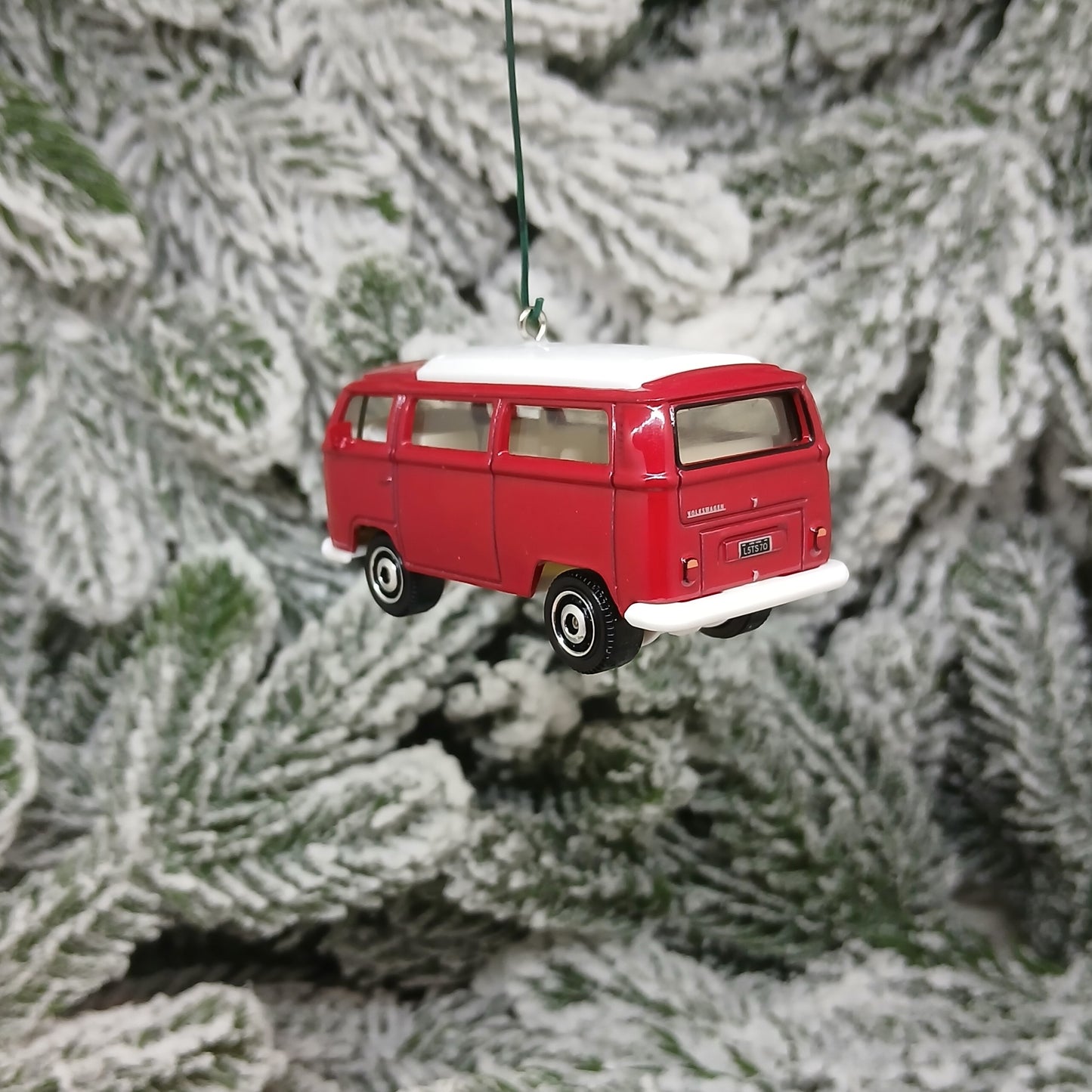 VW 1970 Bus Ornament Christmas Gift Xmas Tree Decoration Volkswagen T2 Van Red Licensed