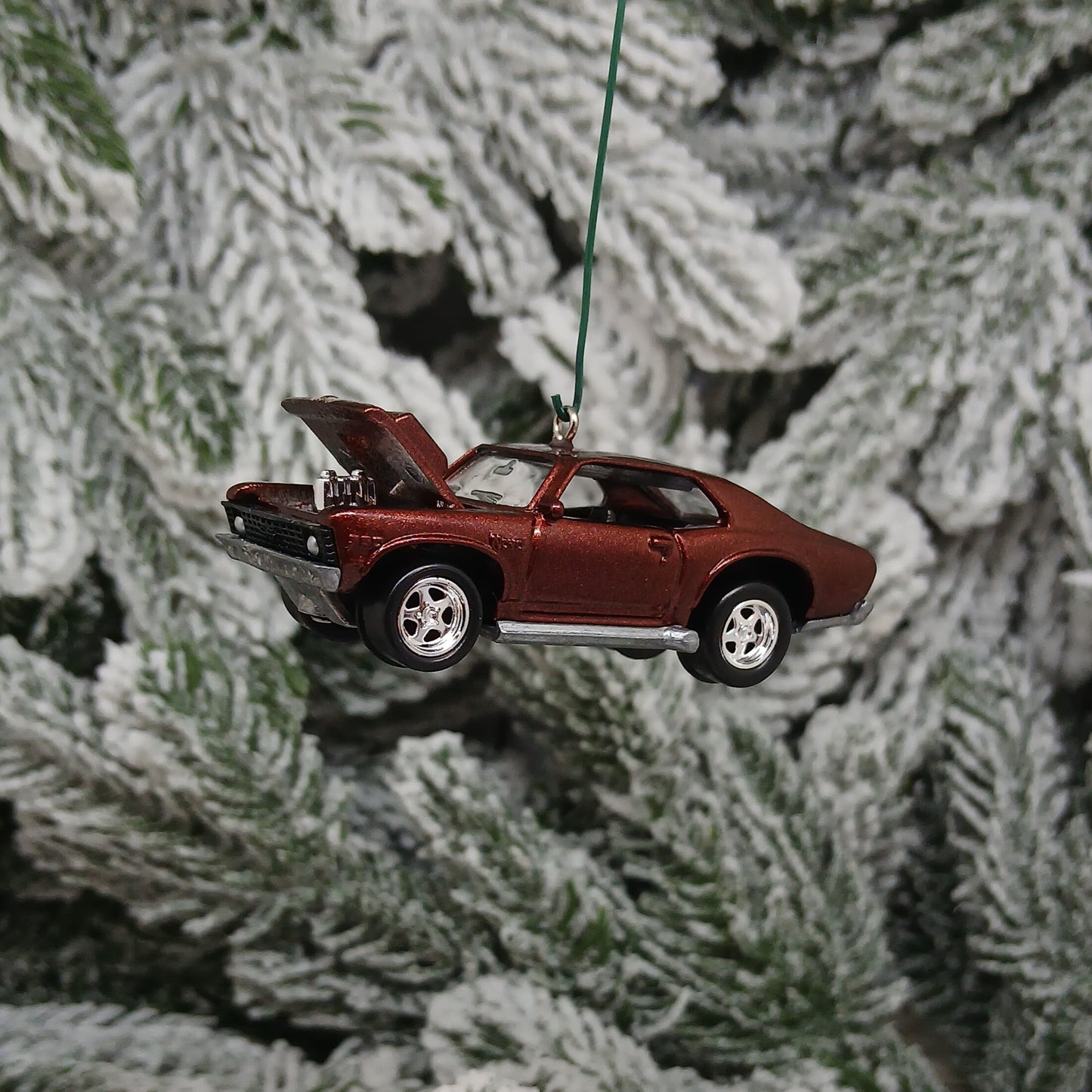 Chevy Nova Ornament 1972 Chevrolet Christmas Tree Decoration Gift Idea Hood Opens
