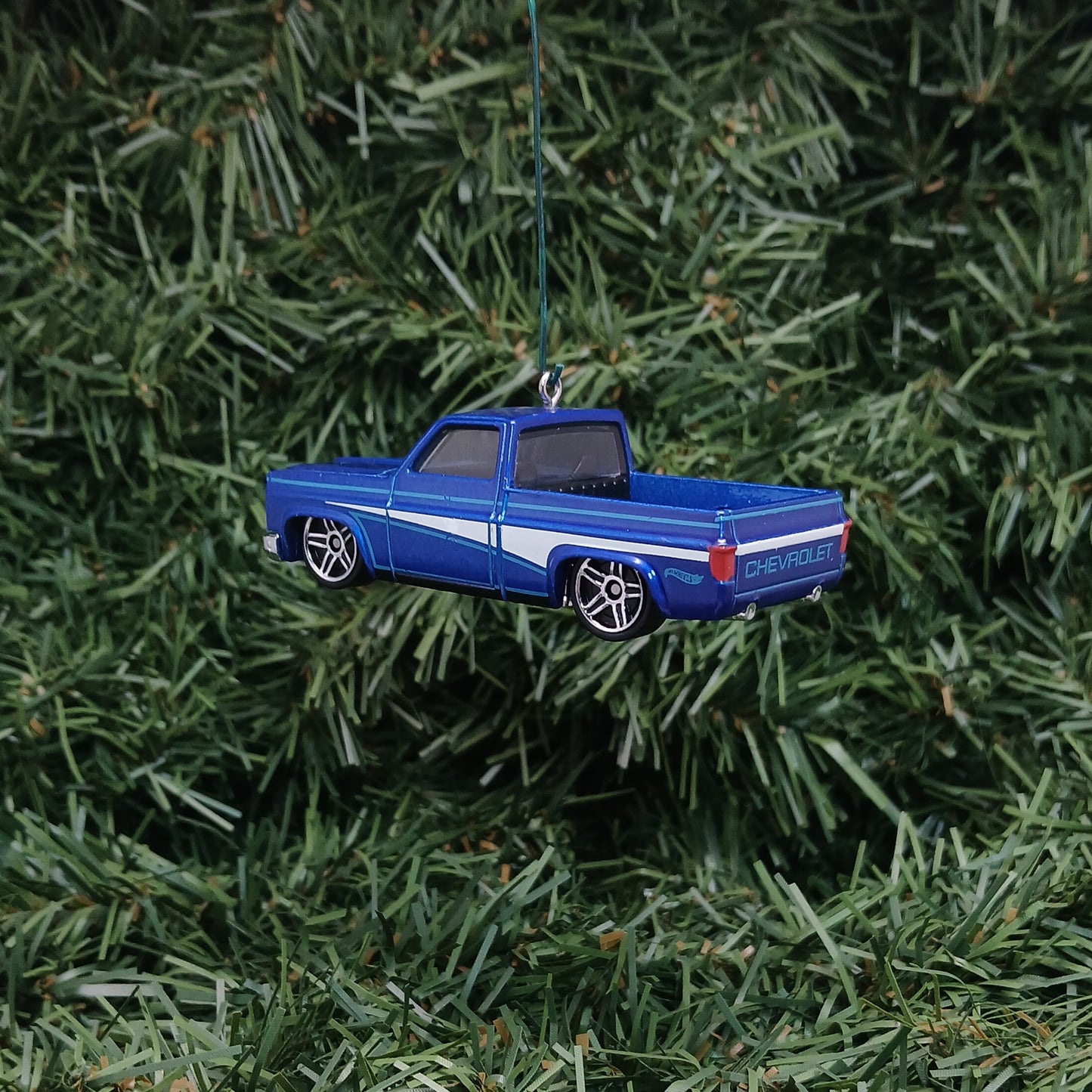 CHEVY 1983 SILVERADO Ornament Christmas Gift Chevrolet Truck Blue