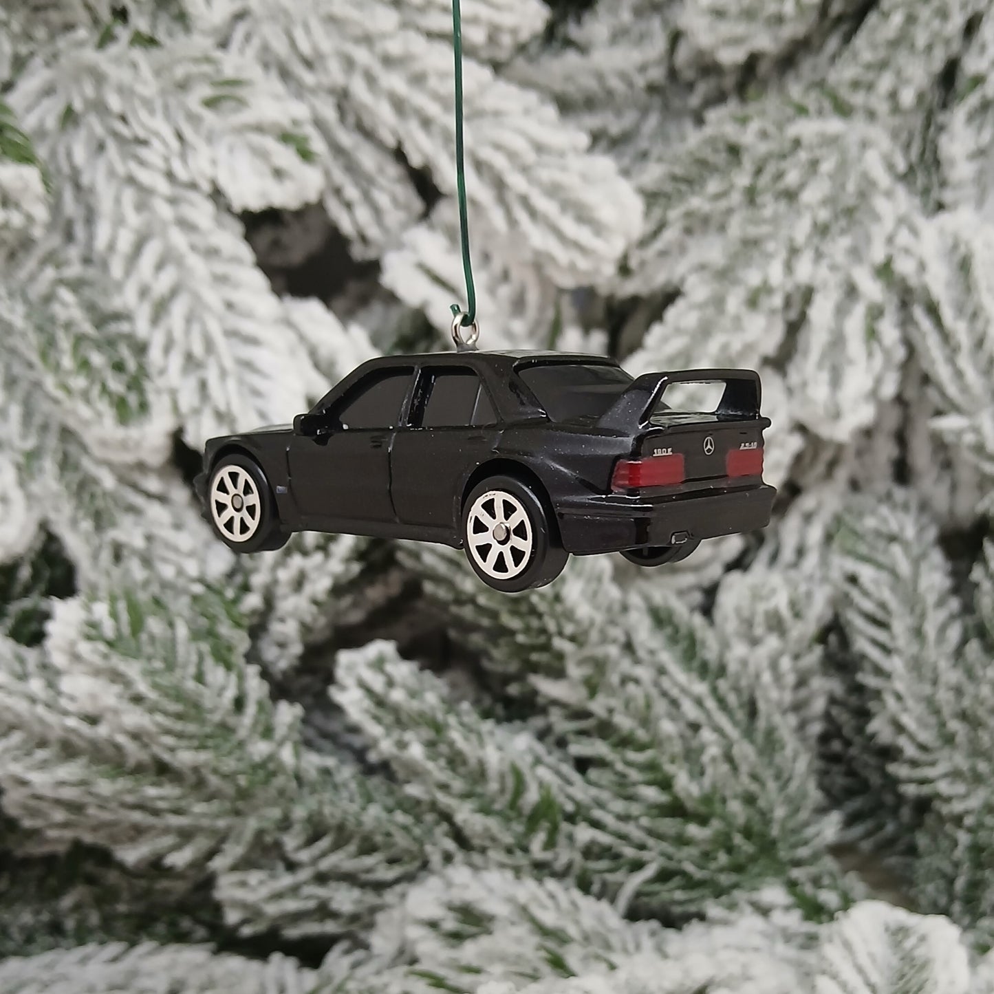 Mercedes Benz Ornament 1990 190E Christmas Tree Decoration Unique Xmas Gift Idea Black