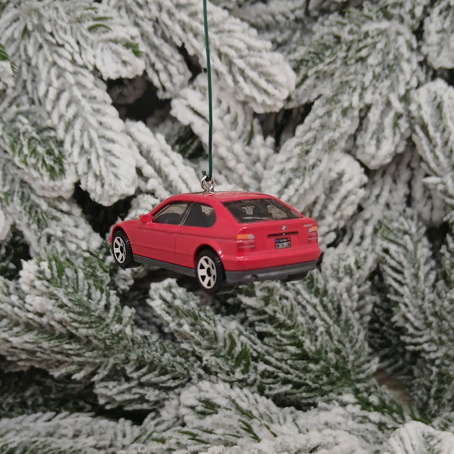 BMW 318TI Ornament Christmas Gift Unique Car Xmas Tree Decoration 1995 Hatchback Red