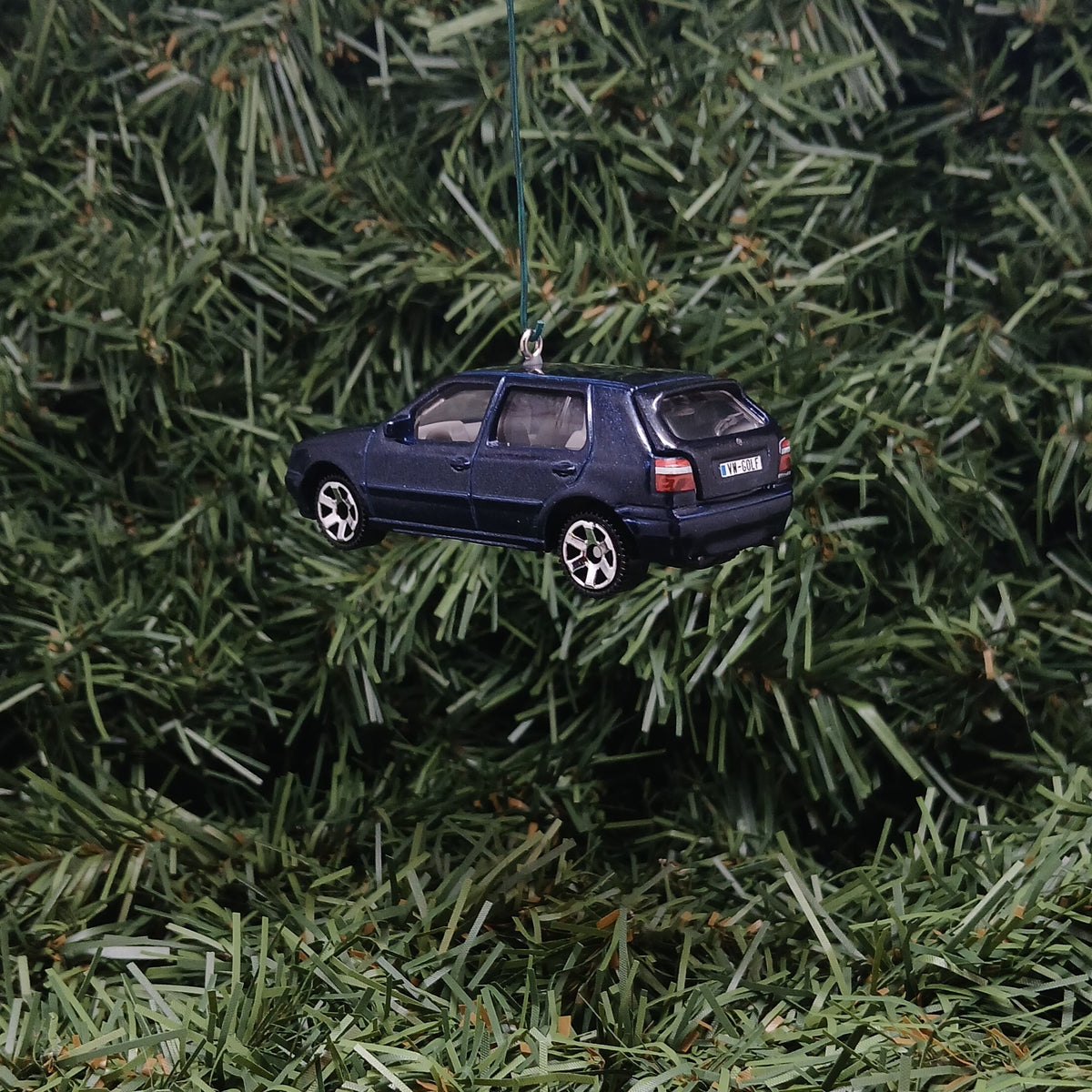 VW Golf 1995 MK3 Ornament Christmas Gift Idea Volkswagen Xmas Tree Decoration Blue Licensed