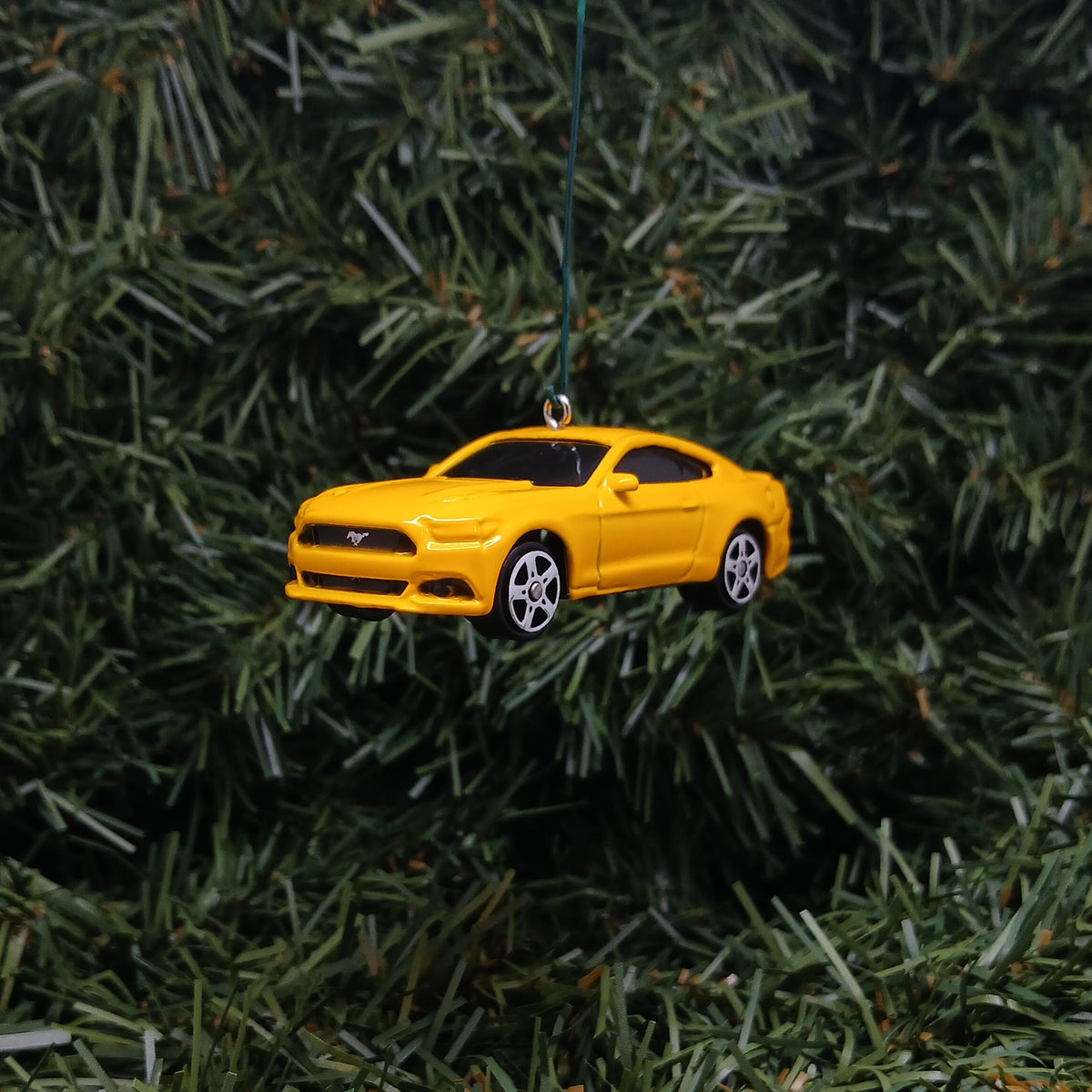 Ford Mustang 2015 GT Christmas Ornament Unique Xmas Tree Decoration Gift Idea Yellow