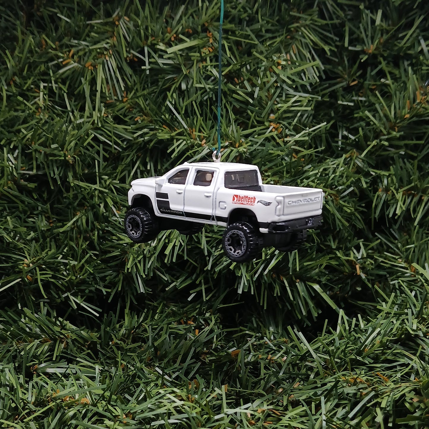 CHEVY SILVERADO Ornament Christmas Gift Idea 2019 Chevrolet Pickup Truck Xmas Tree Decoration White