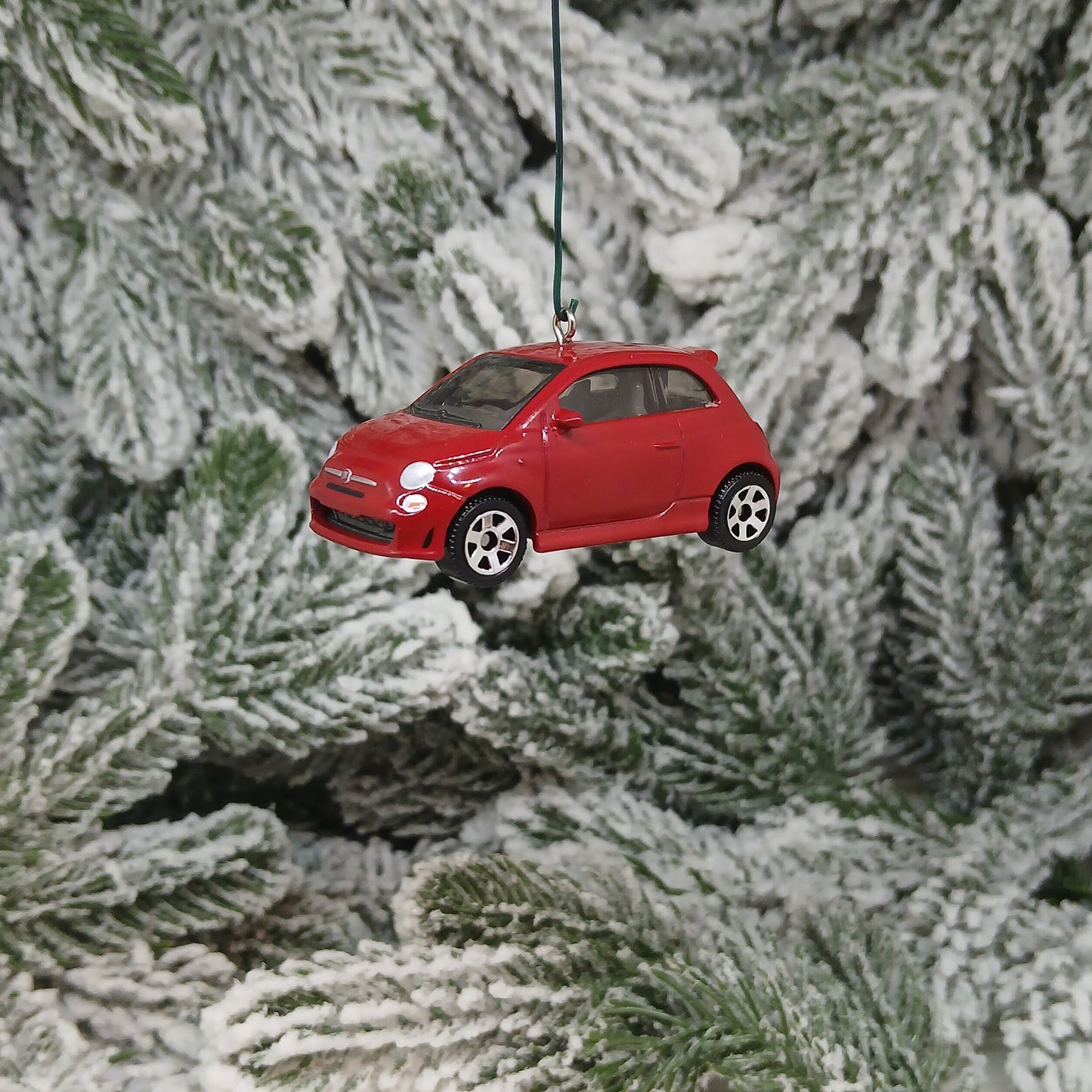 Fiat 2019 500 Turbo Ornament Christmas Gift Xmas Tree Decoration Red Blue