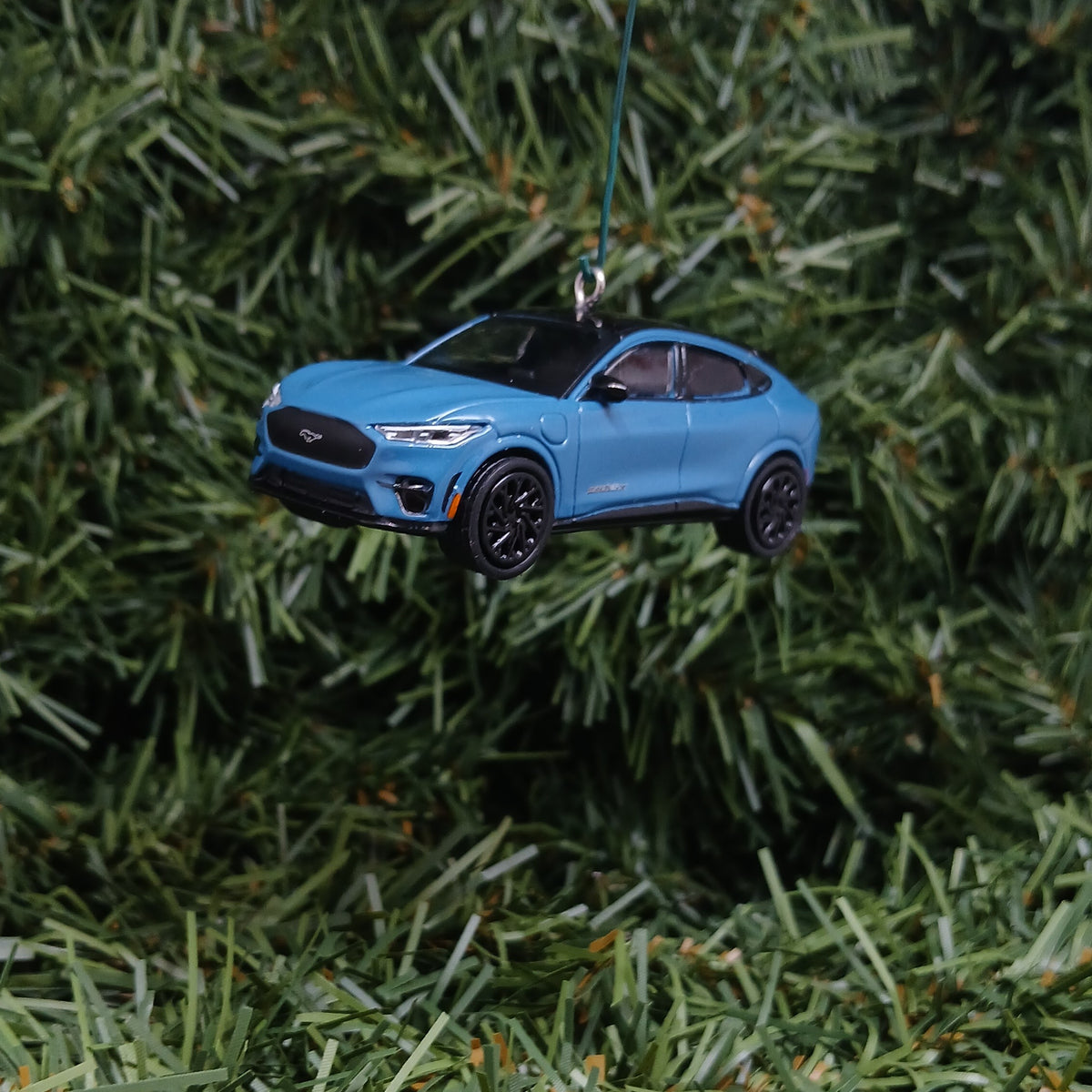 Ford Mustang Mach E GT Ornament Christmas Gift 2021-2026 Unique Xmas Tree Decoration Blue