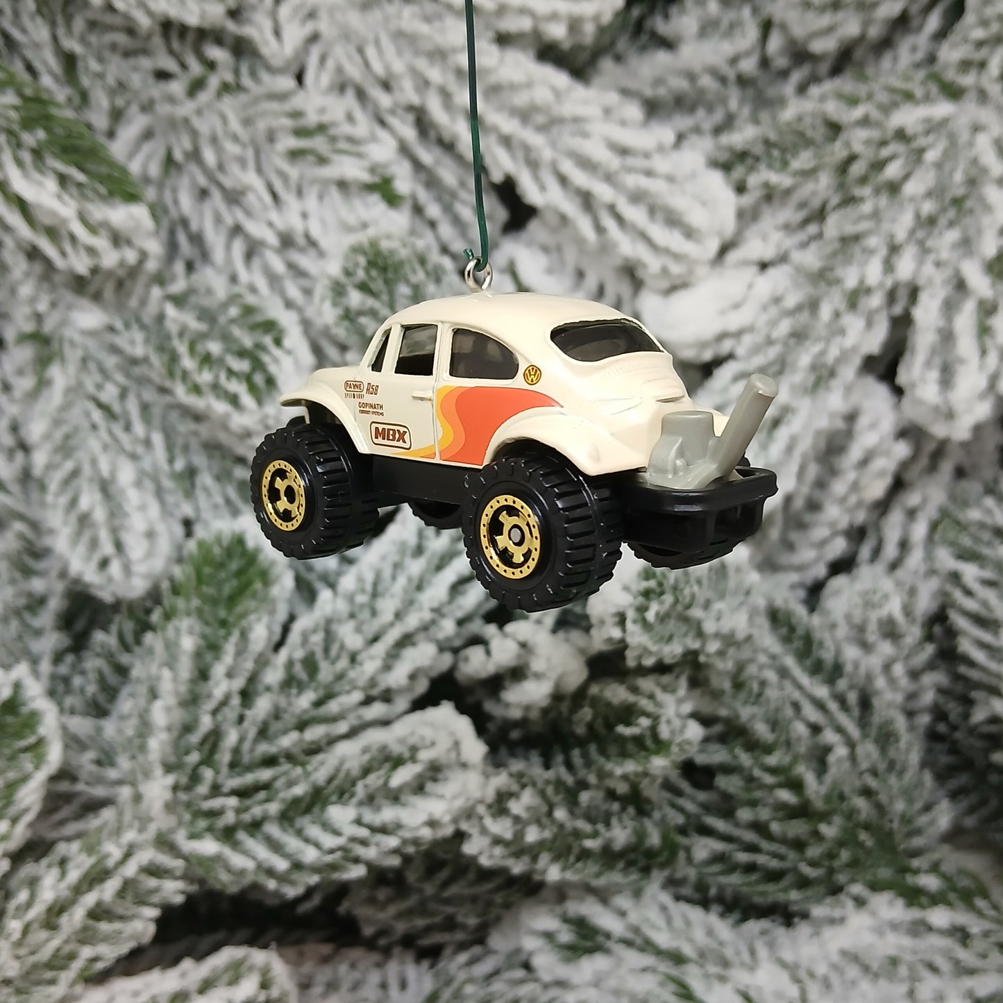 VW Beetle 4x4 Christmas Ornament Gift Idea Volkswagen Off Road Green Tan Licensed
