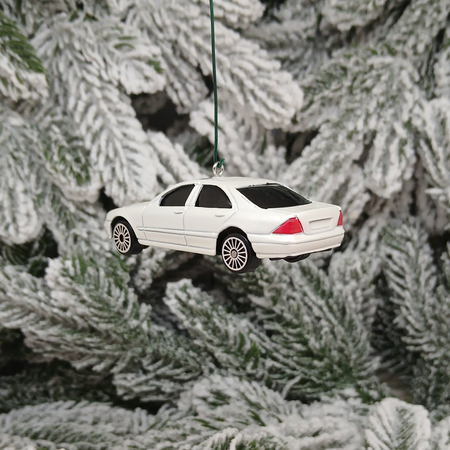 MERCEDES-BENZ S-Class Christmas Ornament Unique Gift Idea Xmas Tree Decoration White 2000-2002