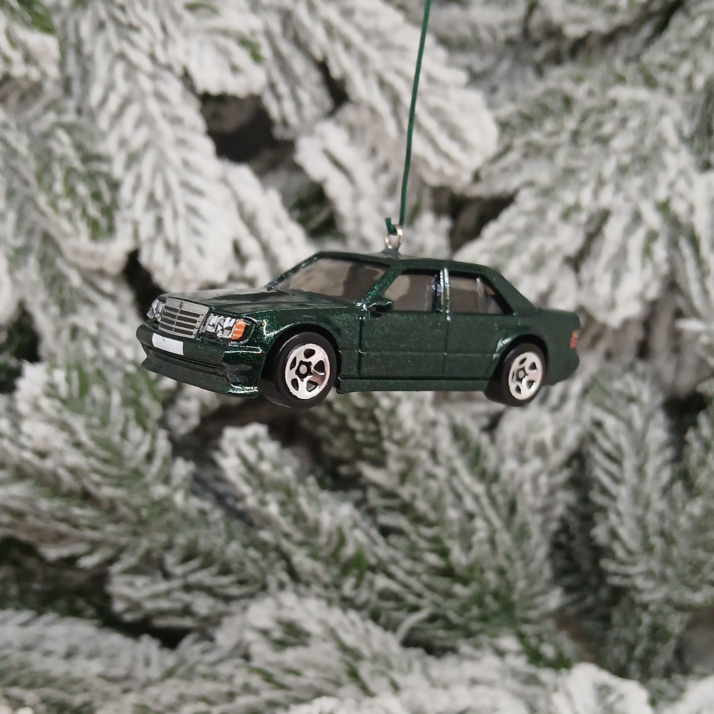 Mercedes-Benz Ornament 500E Christmas Tree Decoration Unique Xmas Gift Idea 1991-1994 Red Green