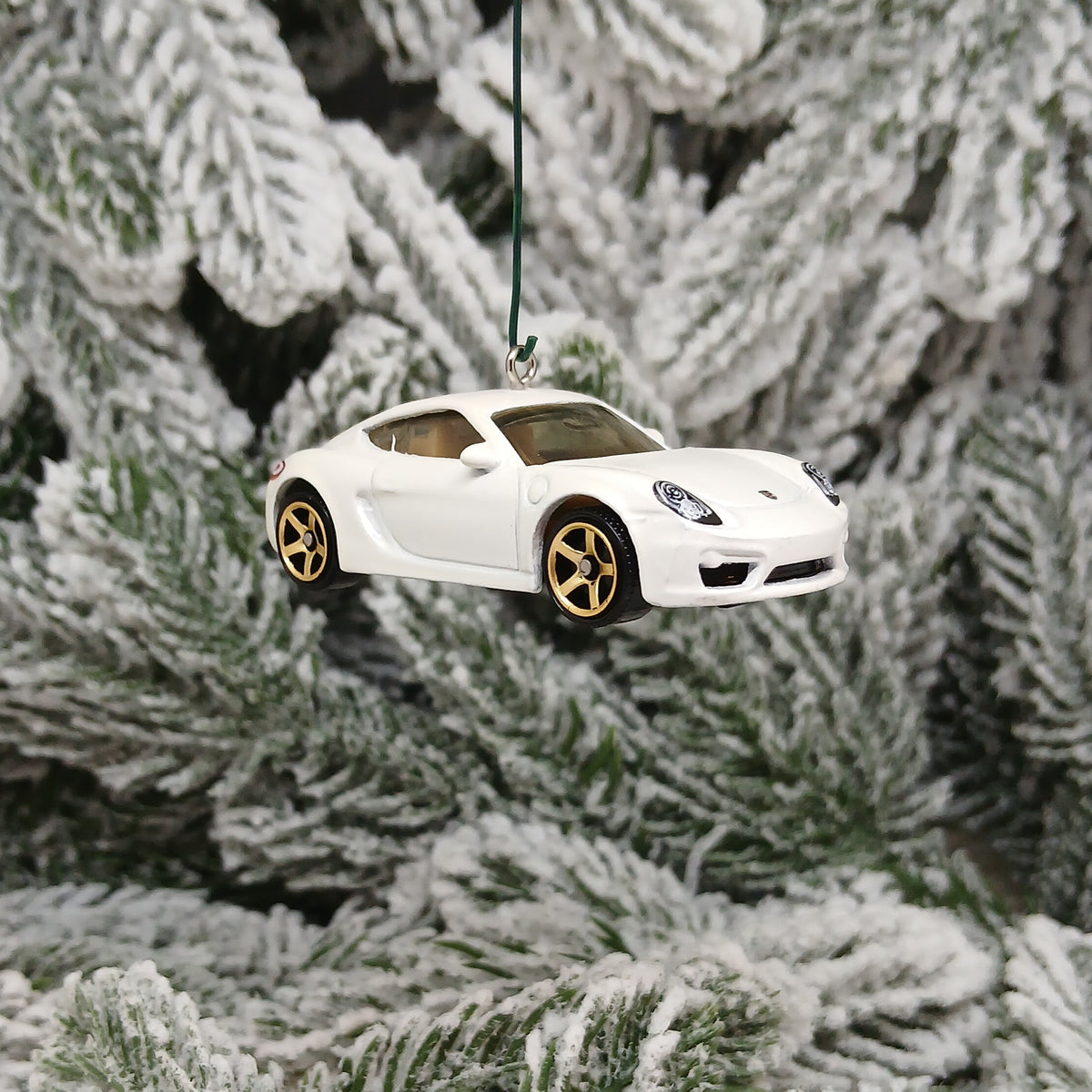 Porsche Cayman Ornament Christmas Tree Decoration Unique Gift 718 White