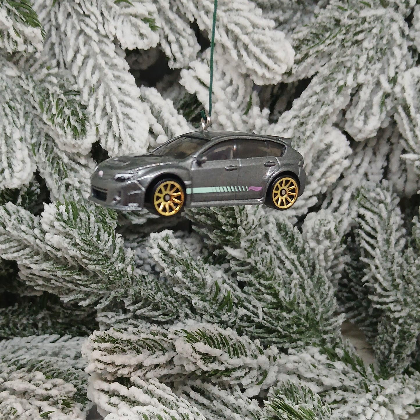 SUBARU WRX STI Christmas Ornament Unique Gift Idea Xmas Tree Decoration White