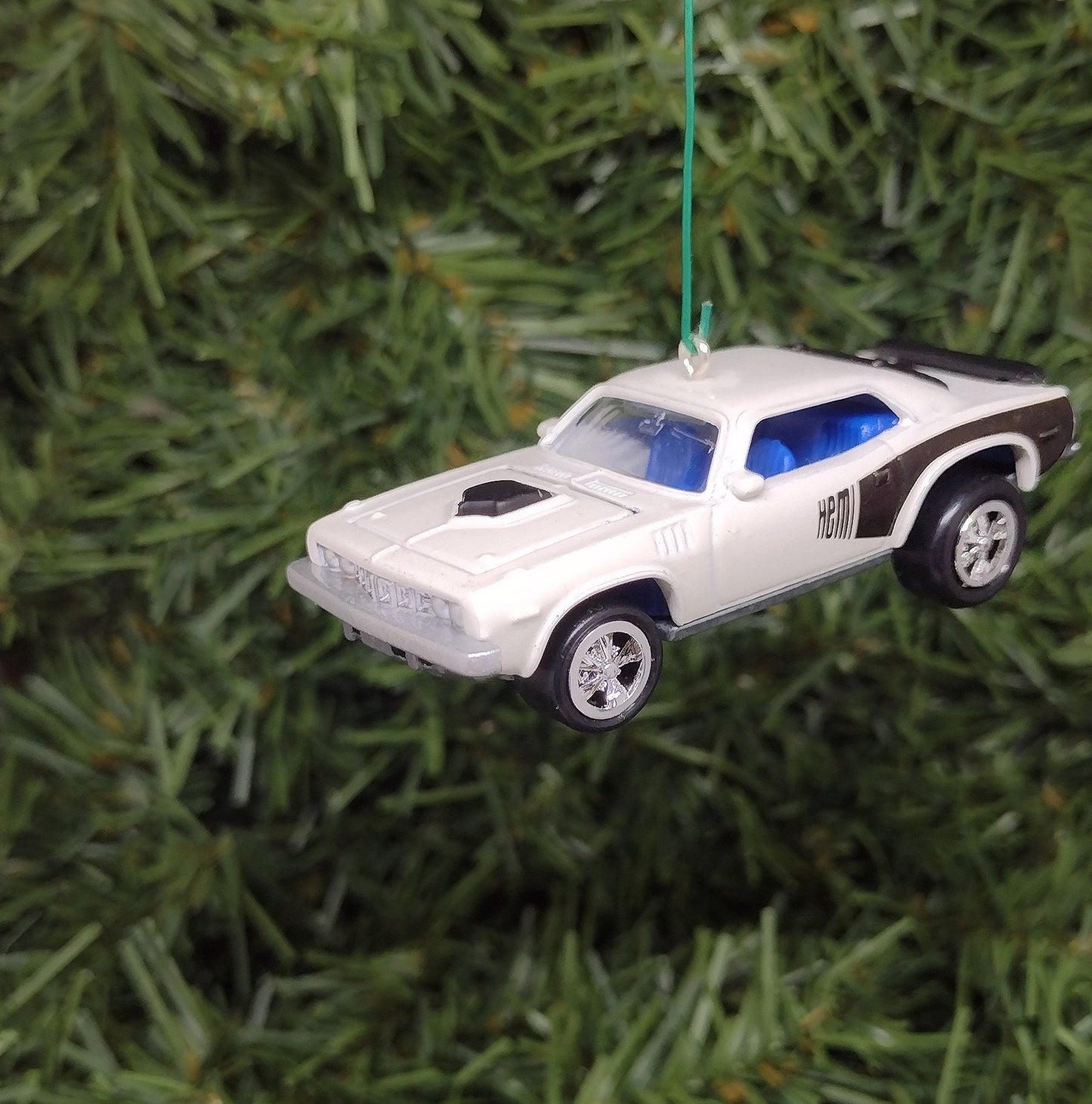 Plymouth Barracuda Ornament 1971 Hemi Cuda Christmas tree decoration fun Mopar automotive gift for car enthusiast or man cave tree