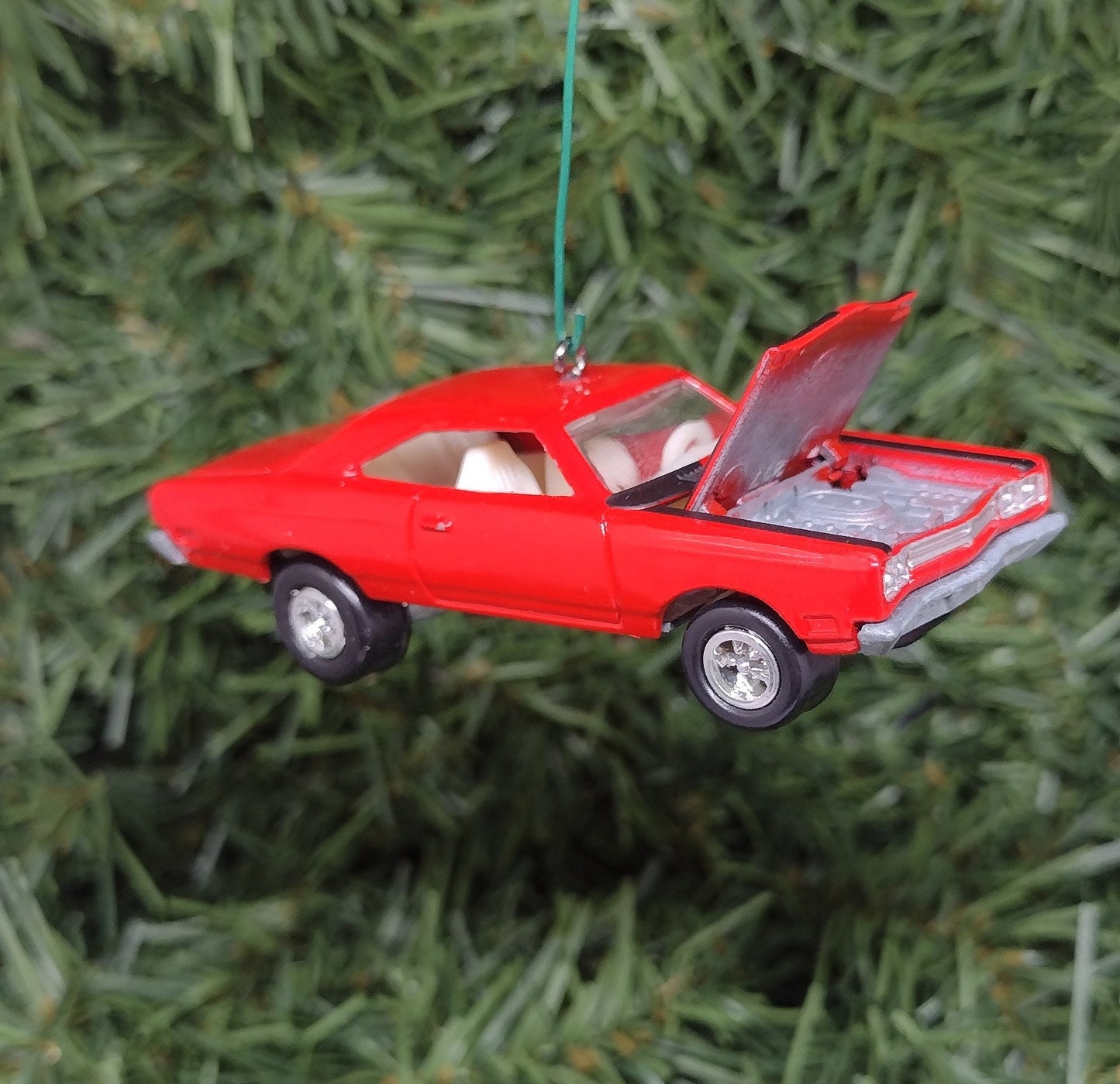 Plymouth Roadrunner Ornament 1969 Mopar Christmas tree decoration fun automotive gift for car enthusiast or man cave tree