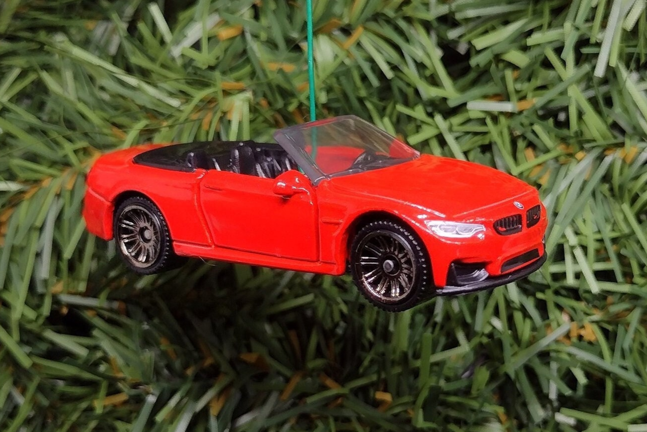 BMW M4 Ornament Christmas Tree Decoration Cabriolet Convertible Doors Open Unique Car Xmas Gift