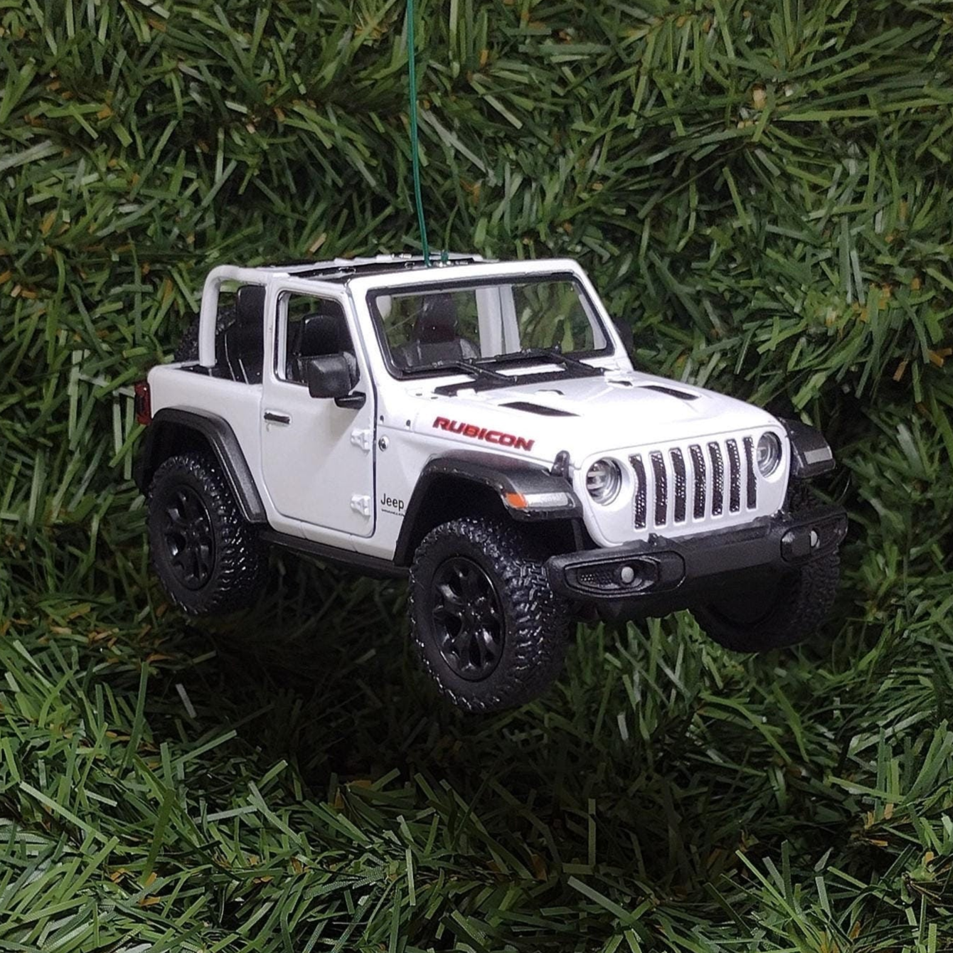 JEEP Wrangler Christmas Ornament OPEN TOP Gift Idea Fun Xmas tree Decoration 5 inch 2018 White
