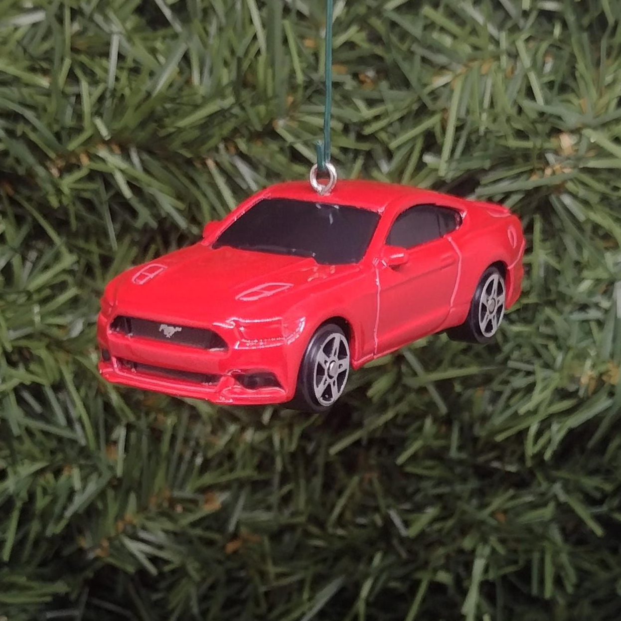 Ford Mustang 2015 GT Christmas Ornament Unique Xmas Tree Decoration Gift Idea Red
