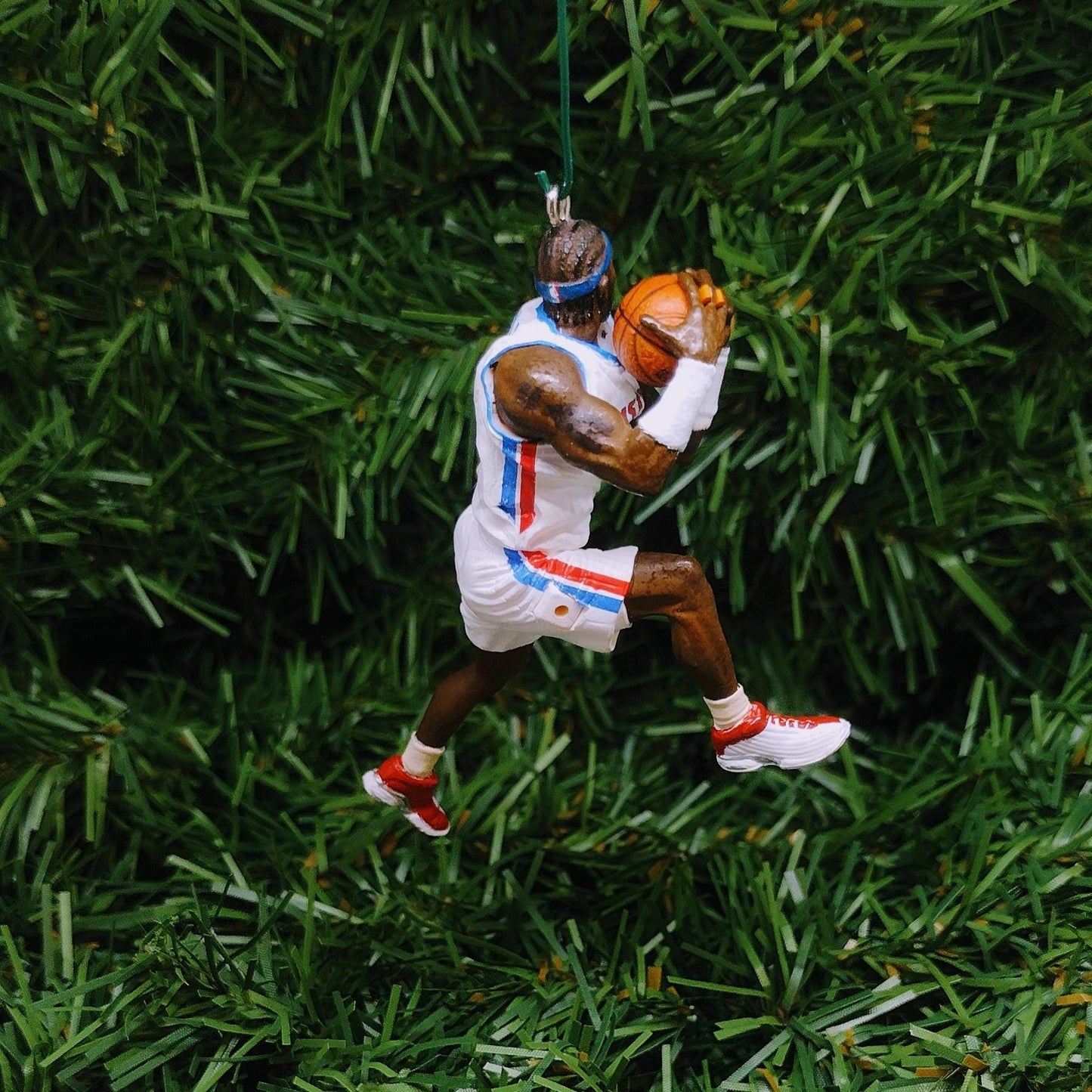 DETROIT PISTONS Ornament Christmas Tree Decoration Ben Wallace Unique Xmas Gift Idea NBA Basketball figure