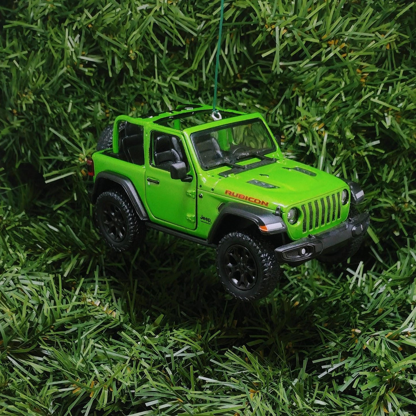 JEEP Wrangler Christmas Ornament OPEN TOP Gift Idea Fun Xmas tree Decoration 5 inch 2018 green