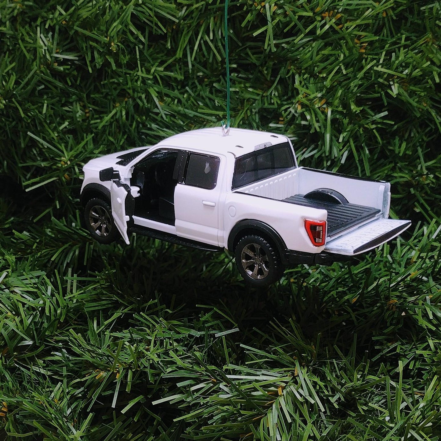 FORD F-150 Raptor Truck Ornament Christmas Tree Decoration Fun Automotive Xmas Gift Idea 5 inch 2022-2024 Black White Red Blue