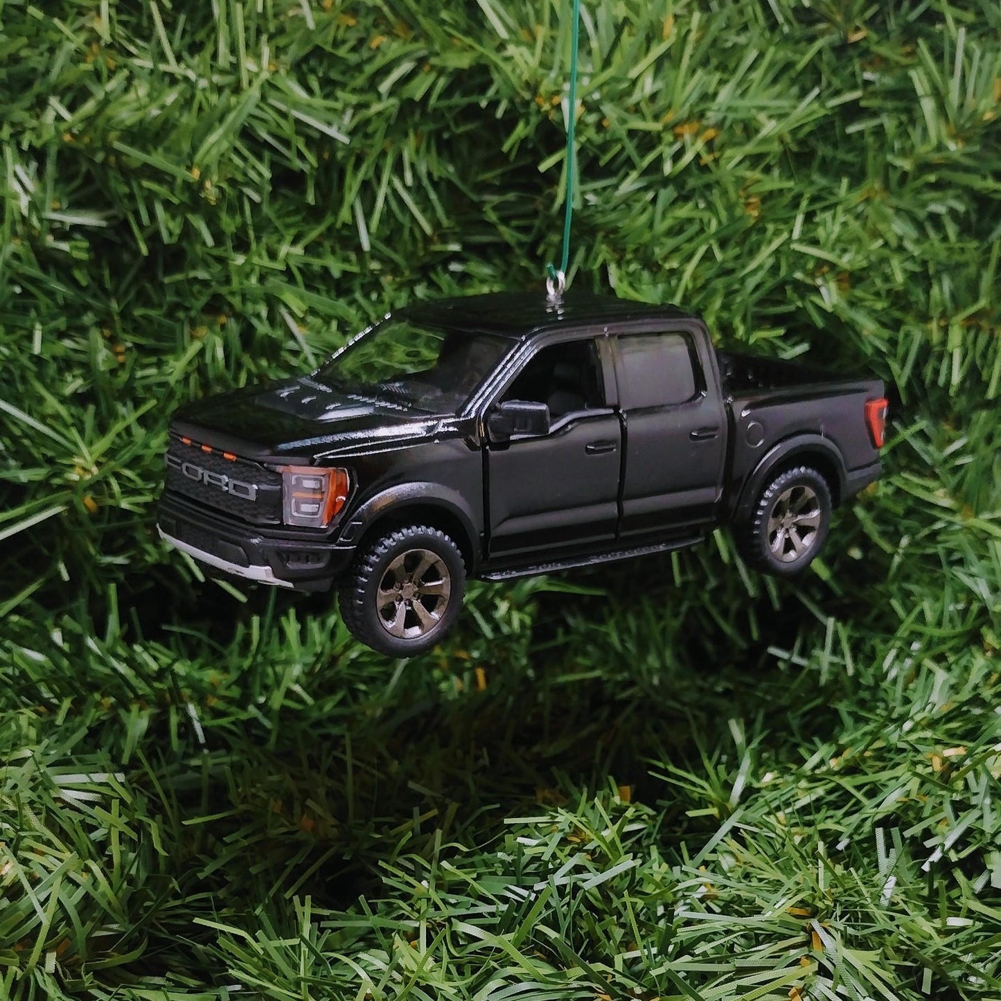FORD F-150 Raptor Truck Ornament Christmas Tree Decoration Fun Automotive Xmas Gift Idea 5 inch 2022-2024 Black White Red Blue