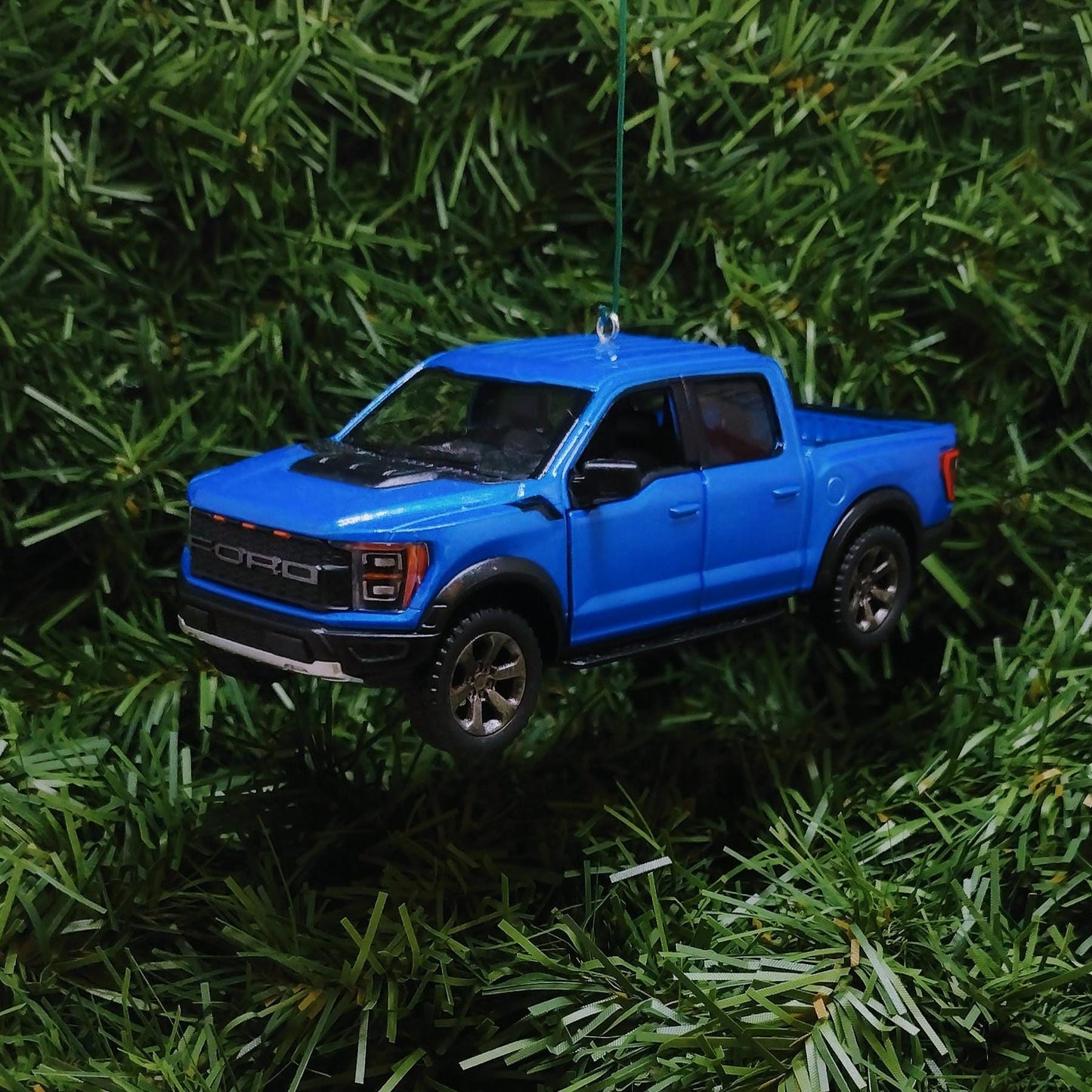 FORD F-150 Raptor Truck Ornament Christmas Tree Decoration Fun Automotive Xmas Gift Idea 5 inch 2022-2024 Black White Red Blue