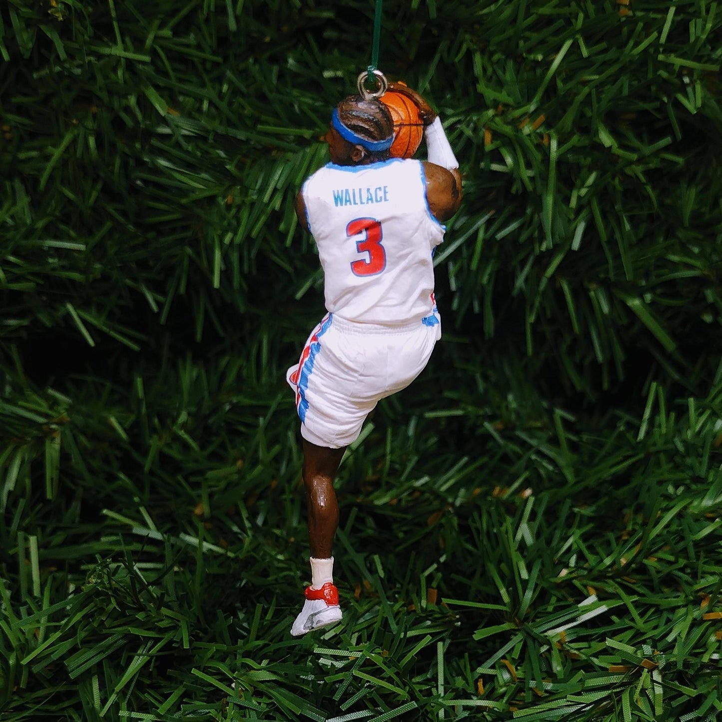 DETROIT PISTONS Ornament Christmas Tree Decoration Ben Wallace Unique Xmas Gift Idea NBA Basketball figure