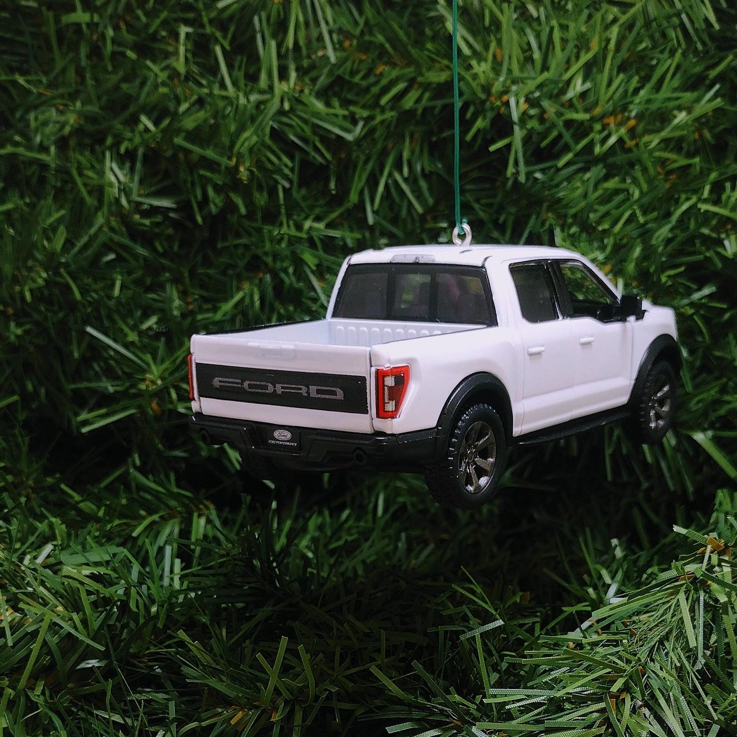 FORD F-150 Raptor Truck Ornament Christmas Tree Decoration Fun Automotive Xmas Gift Idea 5 inch 2022-2024 Black White Red Blue