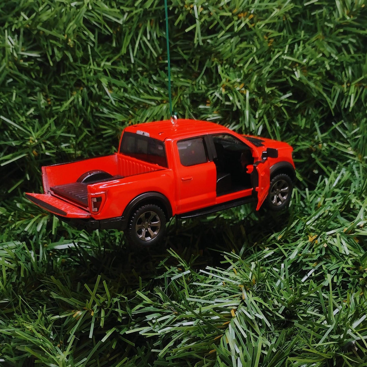 FORD F-150 Raptor Truck Ornament Christmas Tree Decoration Fun Automotive Xmas Gift Idea 5 inch 2022-2024 Black White Red Blue