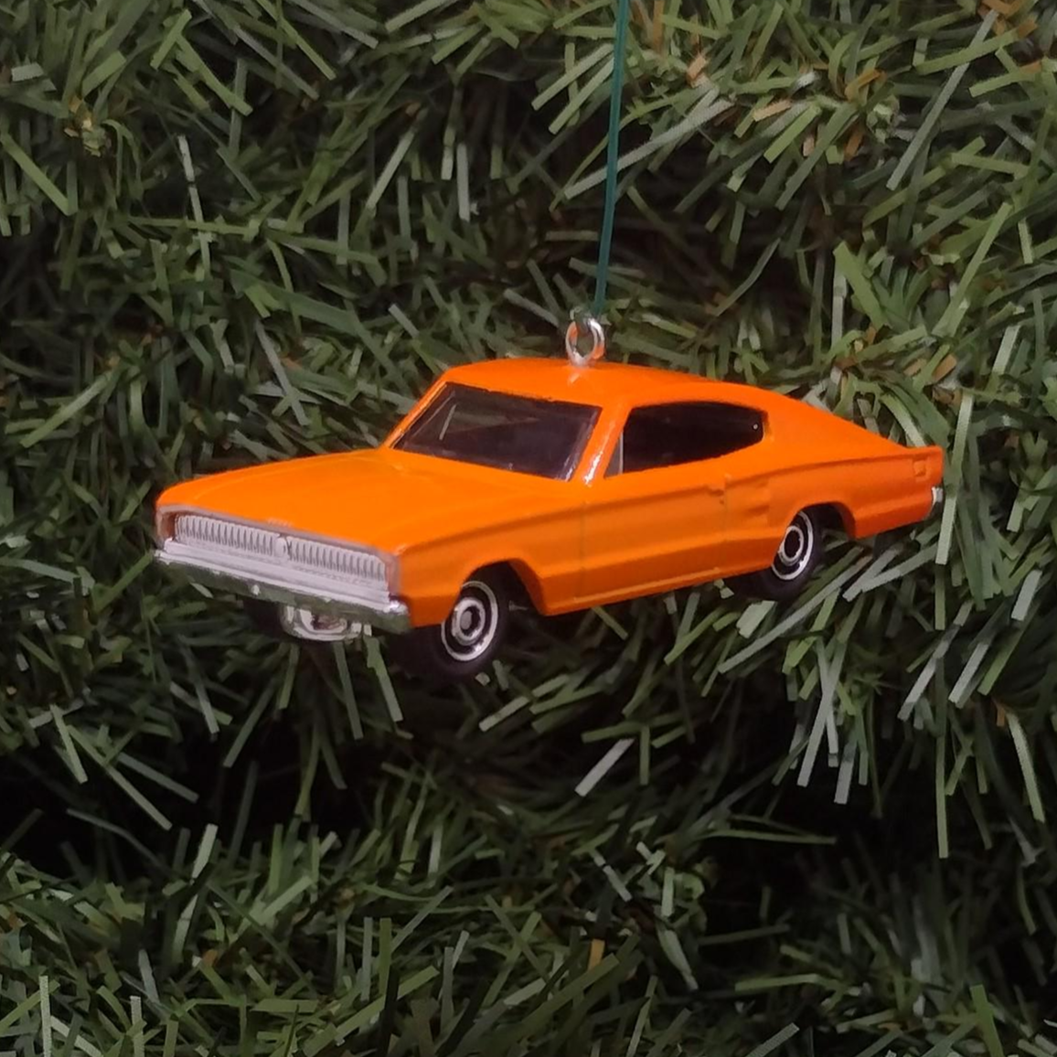 DODGE CHARGER Ornament 1966 Christmas Gift Idea Unique Xmas Tree Decoration 1967 Mopar Muscle Car Orange