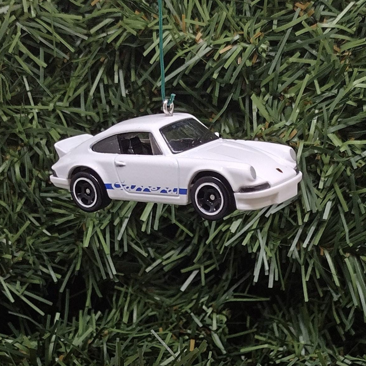 PORSCHE 911 Carrera RS 2.7 Ornament Christmas Tree Decoration Unique Gift Idea White Yellow Orange