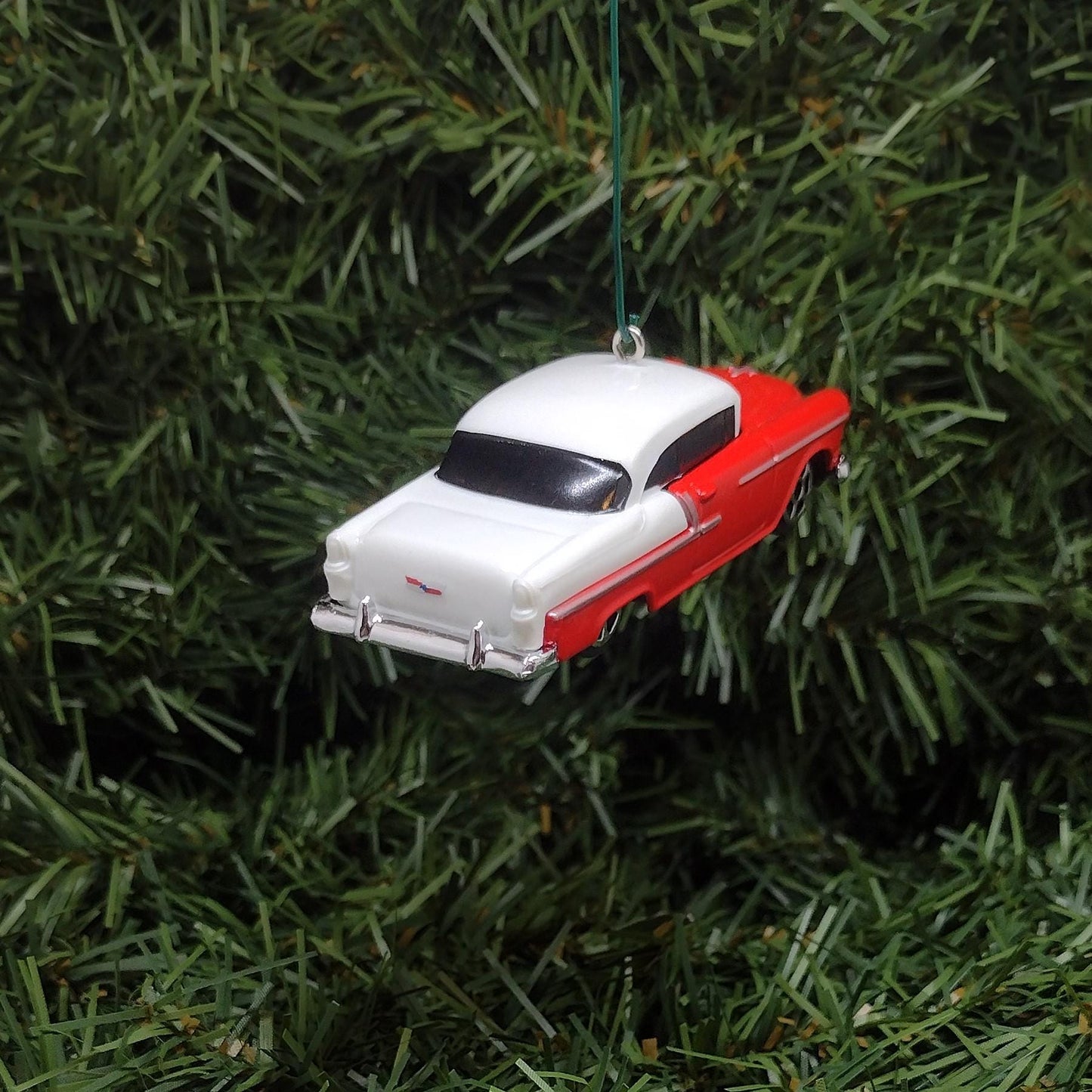 1955 Chevy Bel Air Ornament Christmas Tree Decoration Fun Xmas Gift Idea Chevrolet Belair Red/White