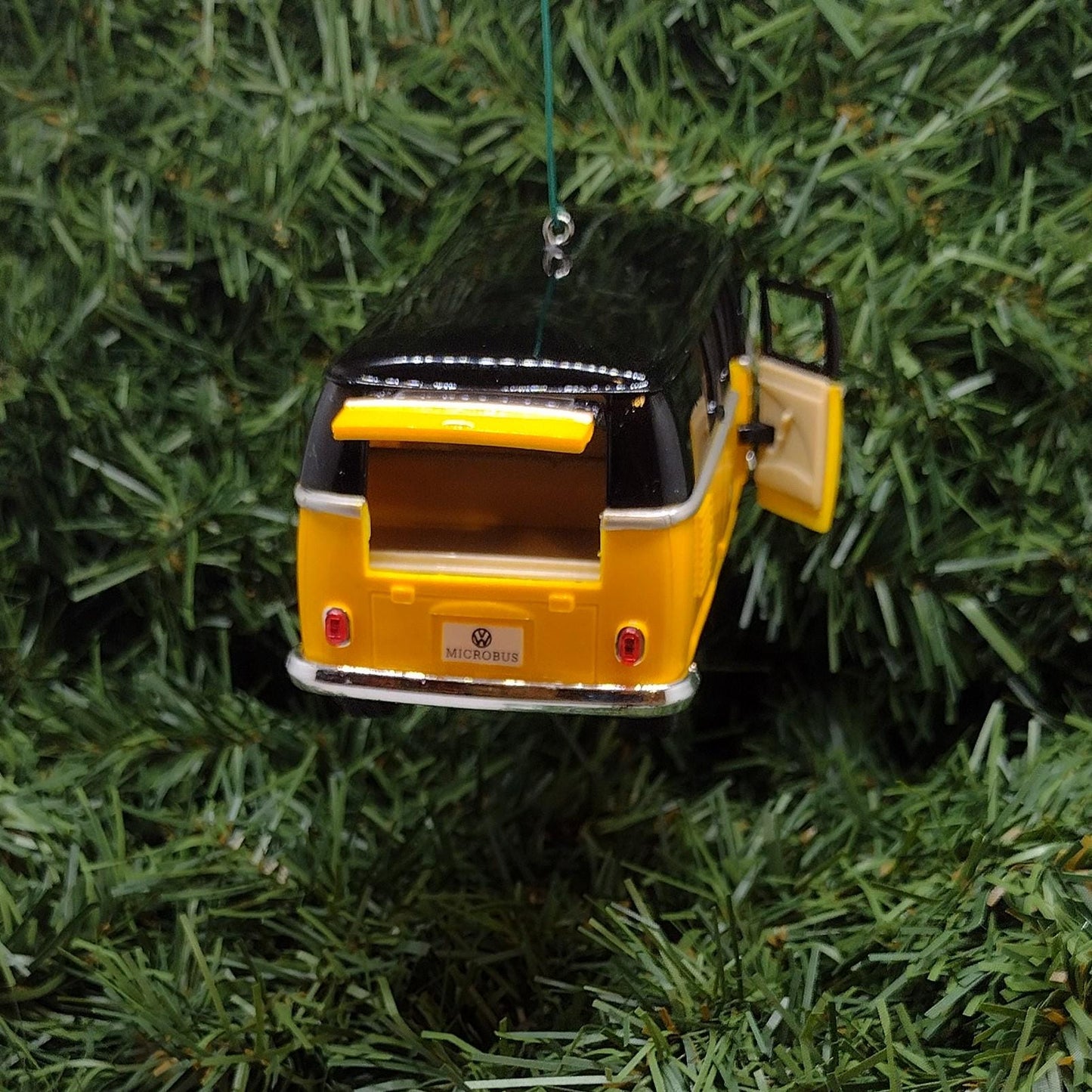1962 VW Bus Ornament Christmas Tree Decoration Yellow Fun Automotive Gift For Car Enthusiast Volkswagen Unique Xmas Idea Licensed