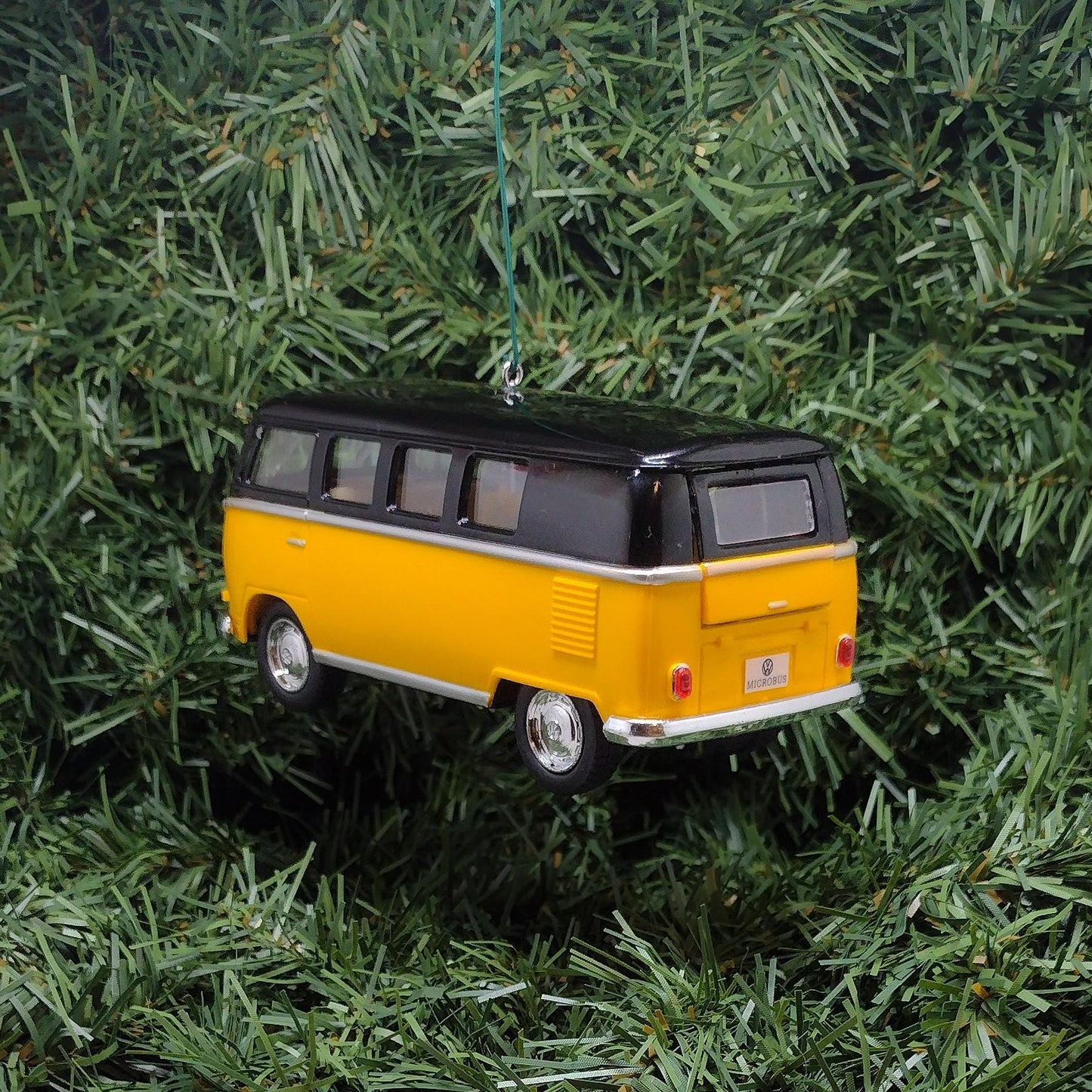 1962 VW Bus Ornament Christmas Tree Decoration Yellow Fun Automotive Gift For Car Enthusiast Volkswagen Unique Xmas Idea Licensed