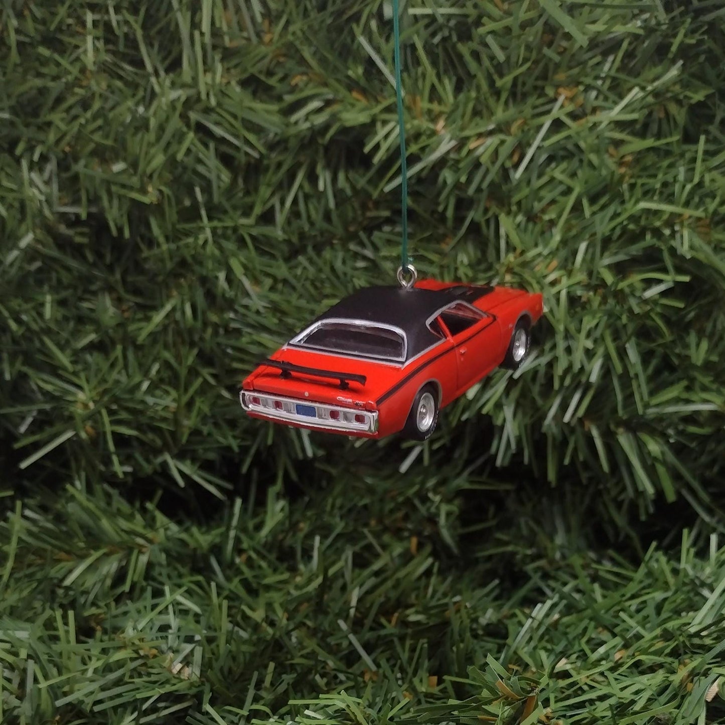 Dodge Charger Super Bee Ornament 1971 Mopar Christmas Tree Decoration Unique Gift Idea Red Hood Opens