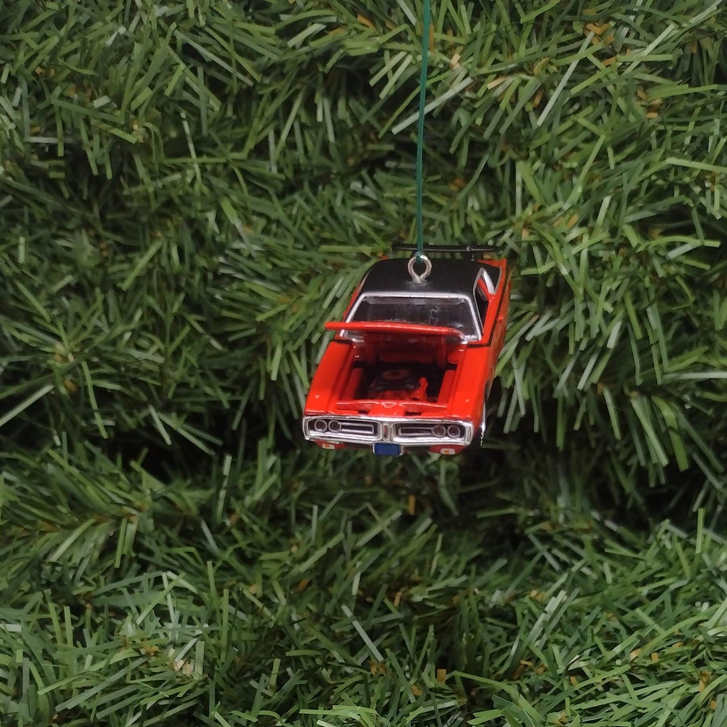 Dodge Charger Super Bee Ornament 1971 Mopar Christmas Tree Decoration Unique Gift Idea Red Hood Opens