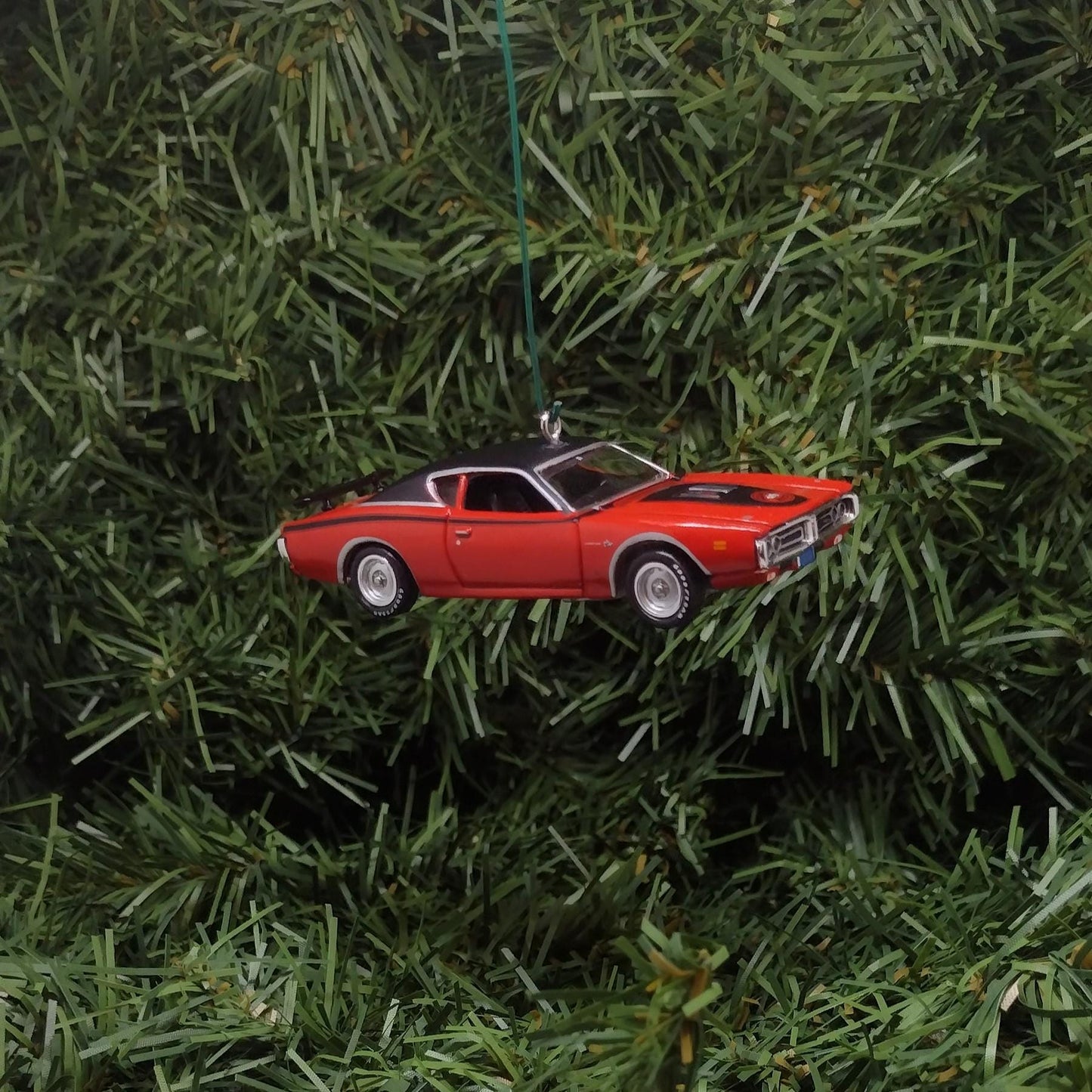Dodge Charger Super Bee Ornament 1971 Mopar Christmas Tree Decoration Unique Gift Idea Red Hood Opens