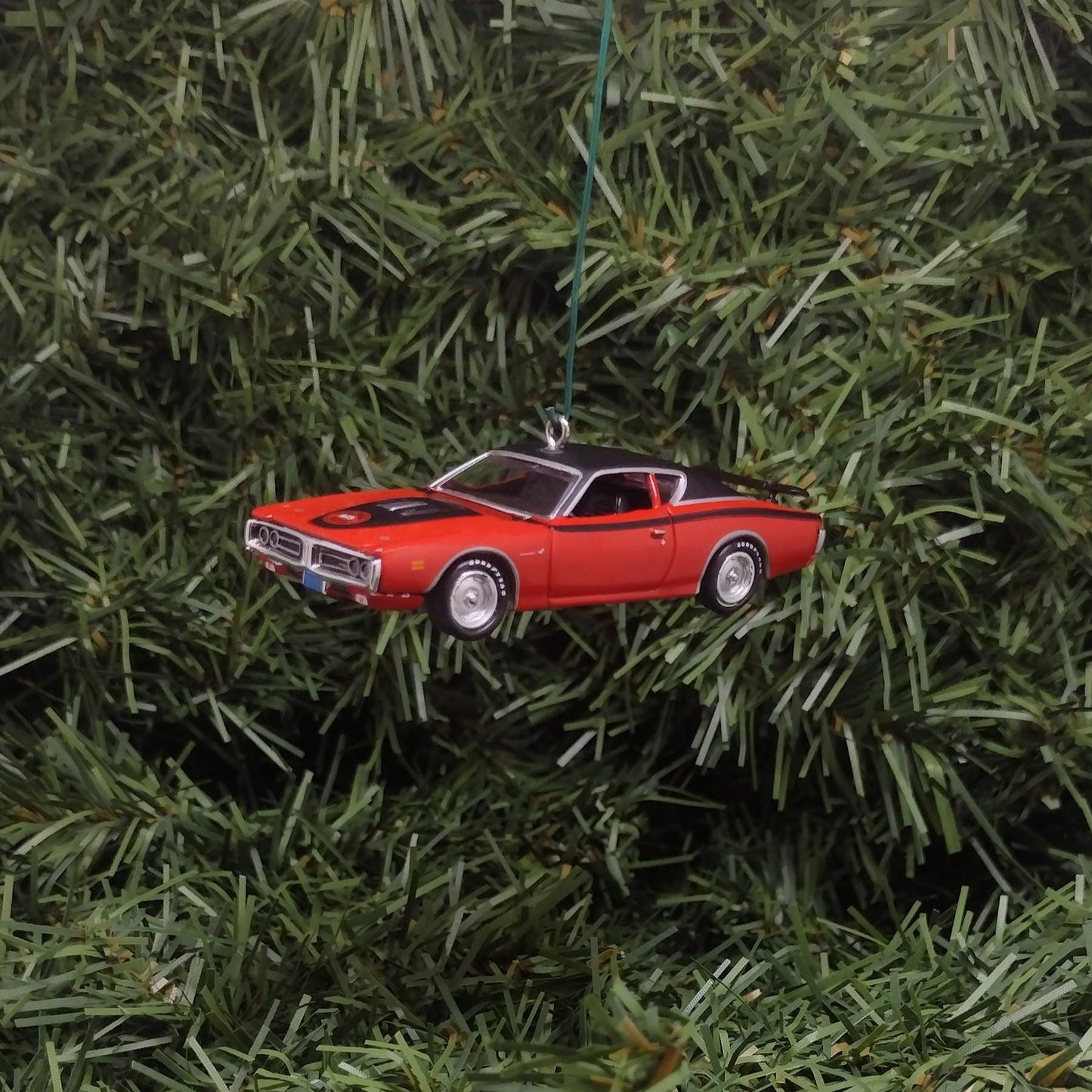 Dodge Charger Super Bee Ornament 1971 Mopar Christmas Tree Decoration Unique Gift Idea Red Hood Opens