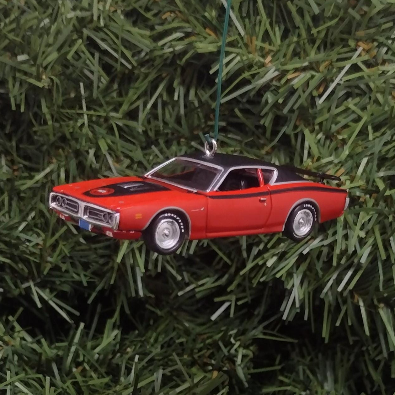 Dodge Charger Super Bee Ornament 1971 Mopar Christmas Tree Decoration Unique Gift Idea Red Hood Opens