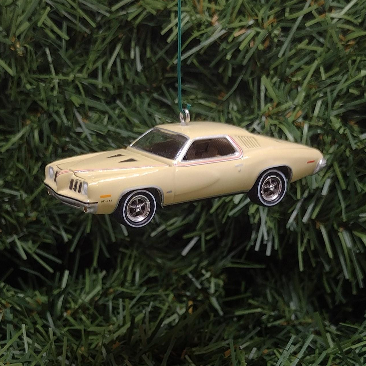 PONTIAC GRAND AM 1973 Christmas Tree Decoration Unique Xmas Gift Idea Mesa Tan Color Nicely Detailed 1974 1975