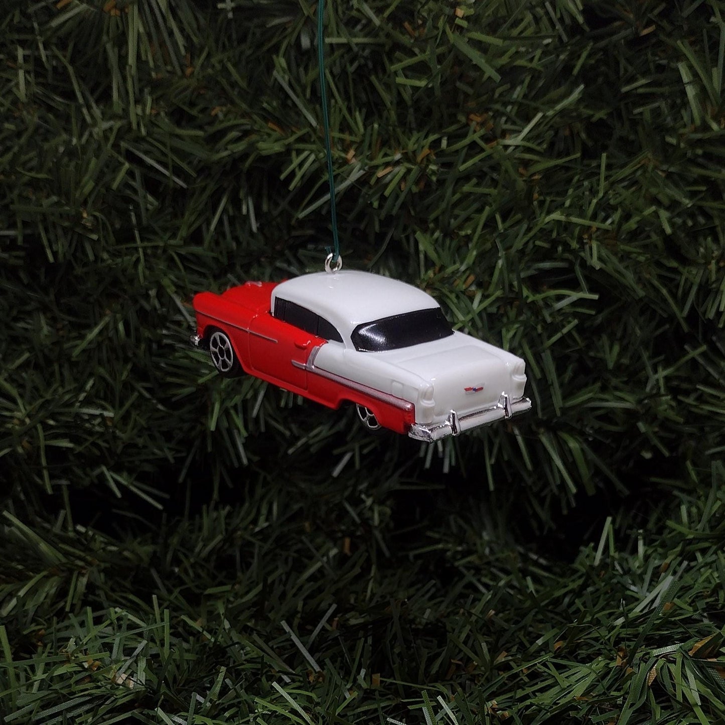 1955 Chevy Bel Air Ornament Christmas Tree Decoration Fun Xmas Gift Idea Chevrolet Belair Red/White