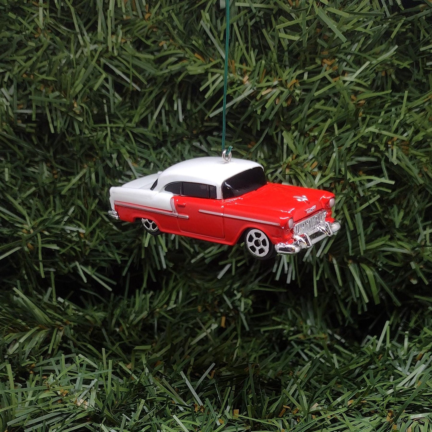 1955 Chevy Bel Air Ornament Christmas Tree Decoration Fun Xmas Gift Idea Chevrolet Belair Red/White