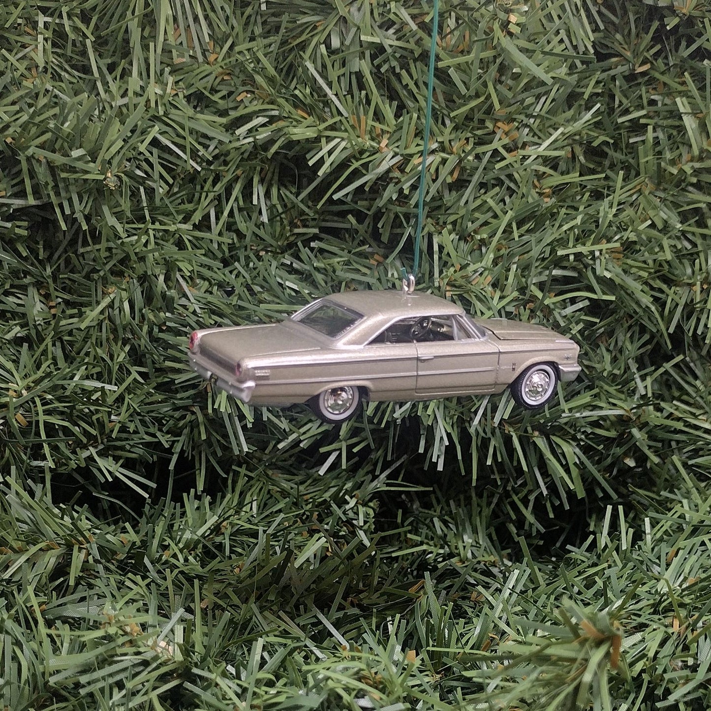 FORD GALAXIE 500 Ornament 1963 Christmas Tree Decoration Unique Gift Idea Champagne Poly