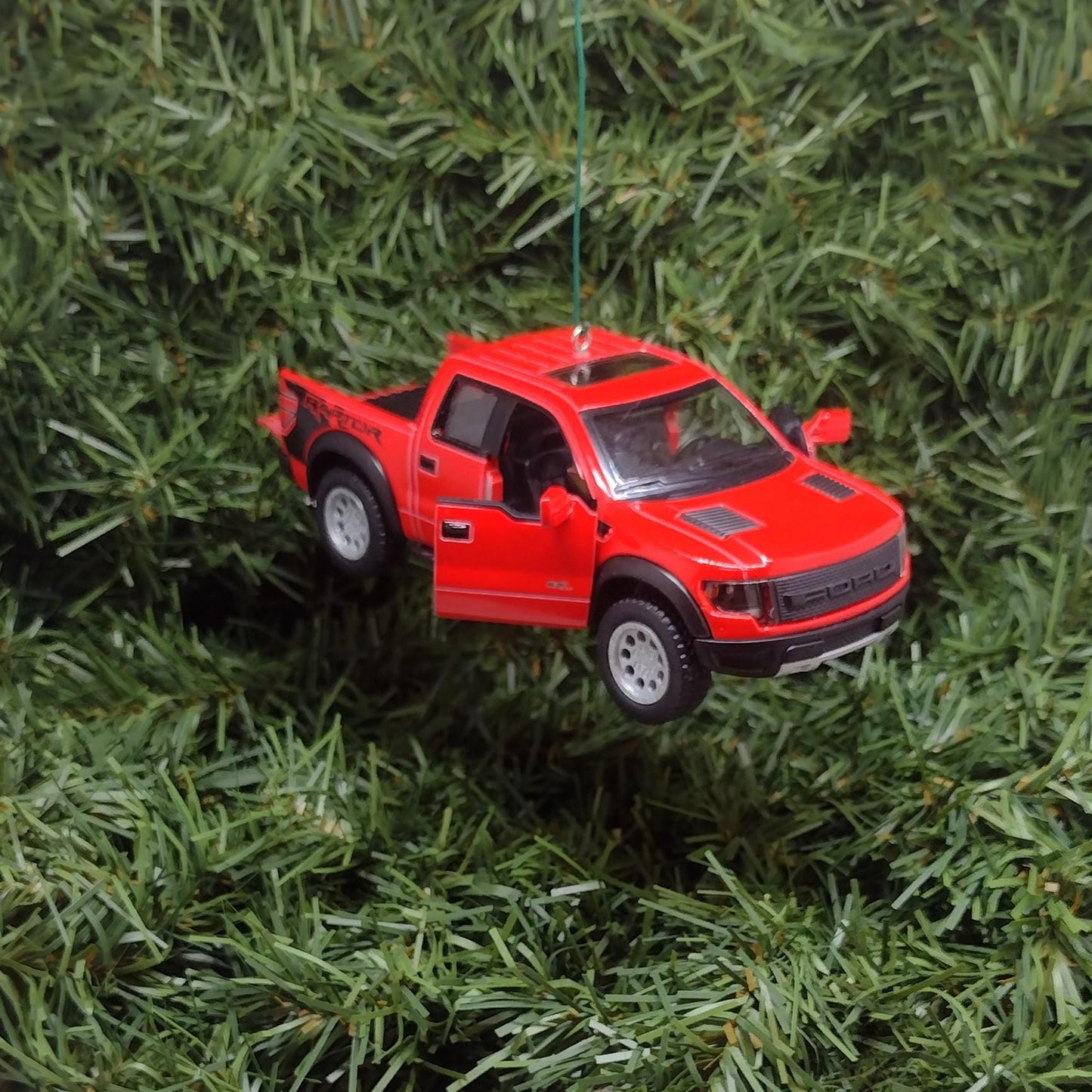 FORD F-150 Raptor Truck Ornament Christmas Tree Decoration Fun Automotive Xmas Gift Idea 5 inches long 2010-2014 Red