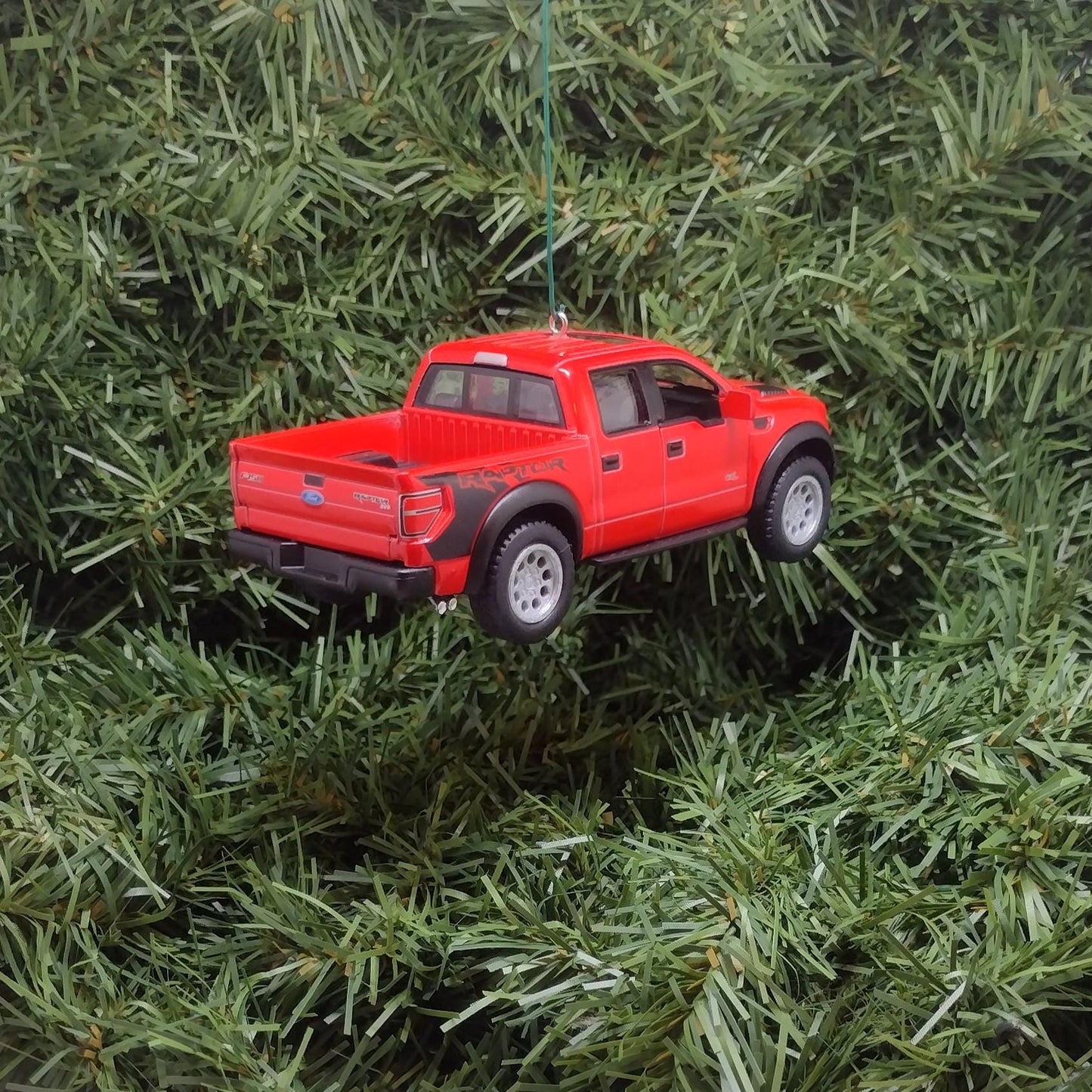 FORD F-150 Raptor Truck Ornament Christmas Tree Decoration Fun Automotive Xmas Gift Idea 5 inches long 2010-2014 Red