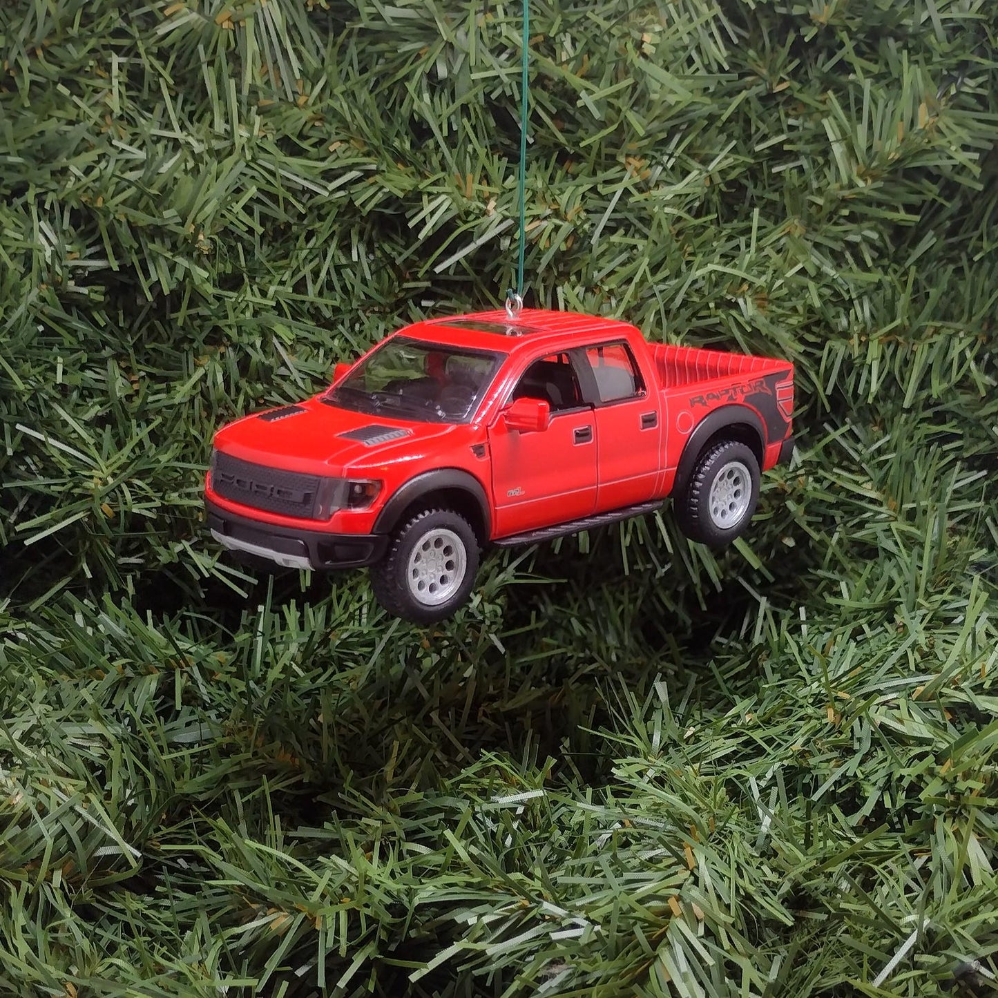 FORD F-150 Raptor Truck Ornament Christmas Tree Decoration Fun Automotive Xmas Gift Idea 5 inches long 2010-2014 Red